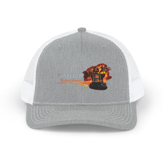Wire Management Flame Graphic Trucker Cap
