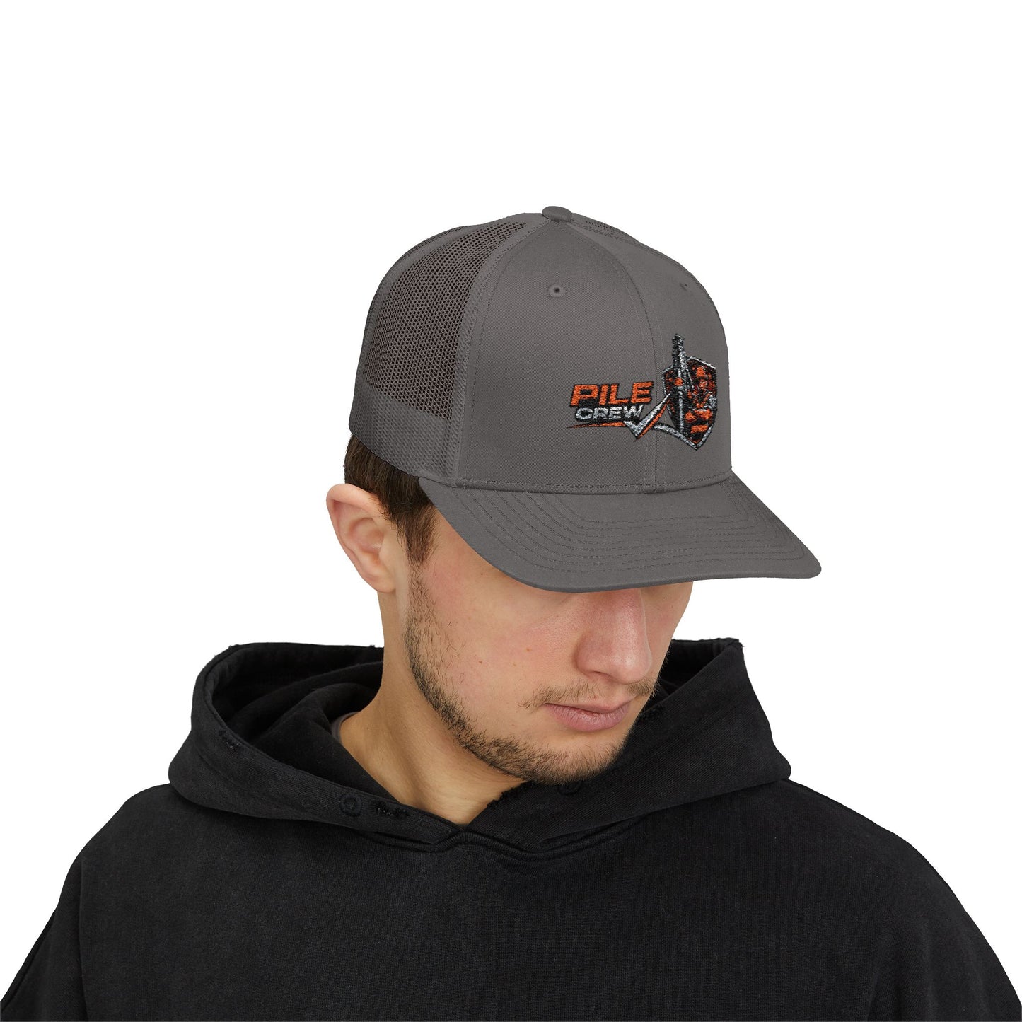 Vintage Pile Crew Trucker Cap — Fishing Snapback Hat