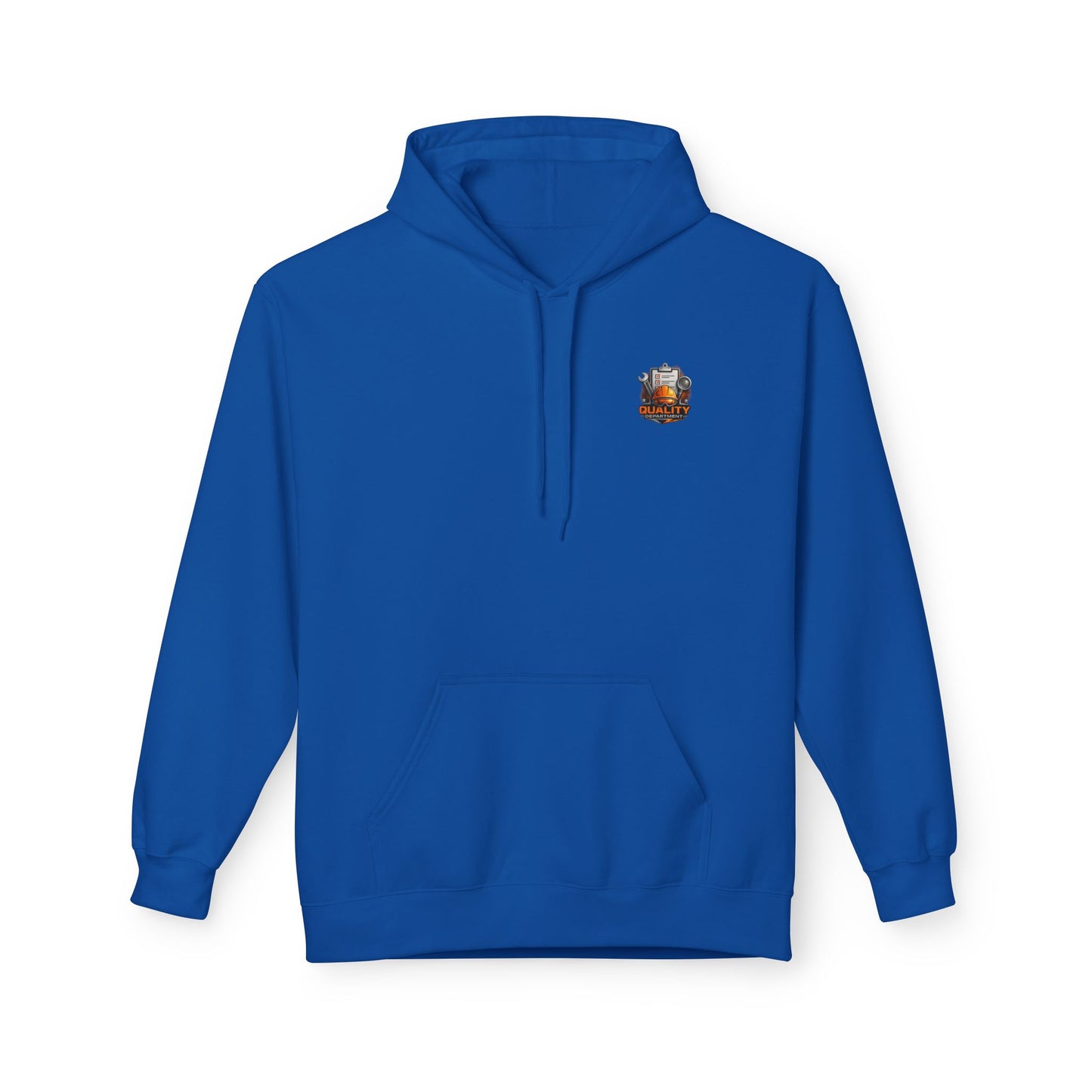 Quality Department Hoodie — Vintage Mechanic Crewneck with 'Quality Department' Emblem