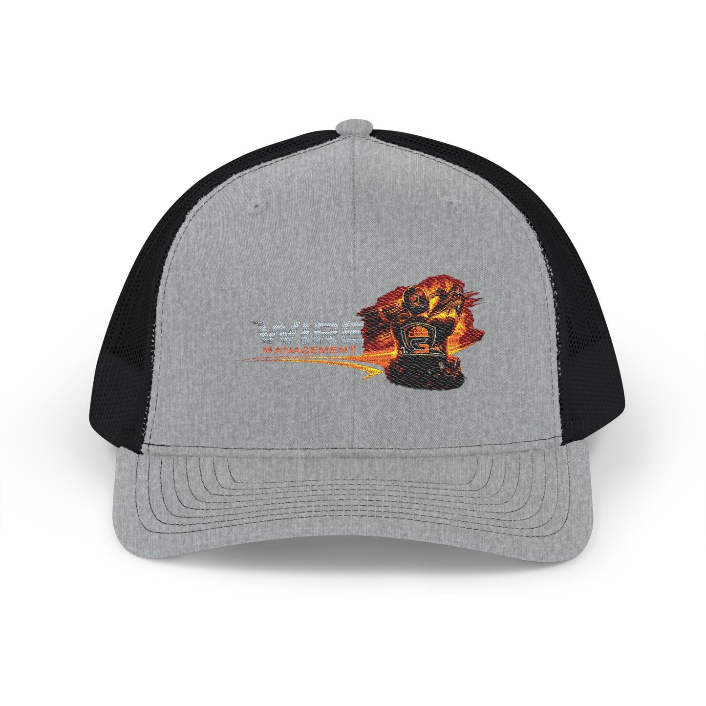 Wire Management Flame Graphic Trucker Cap