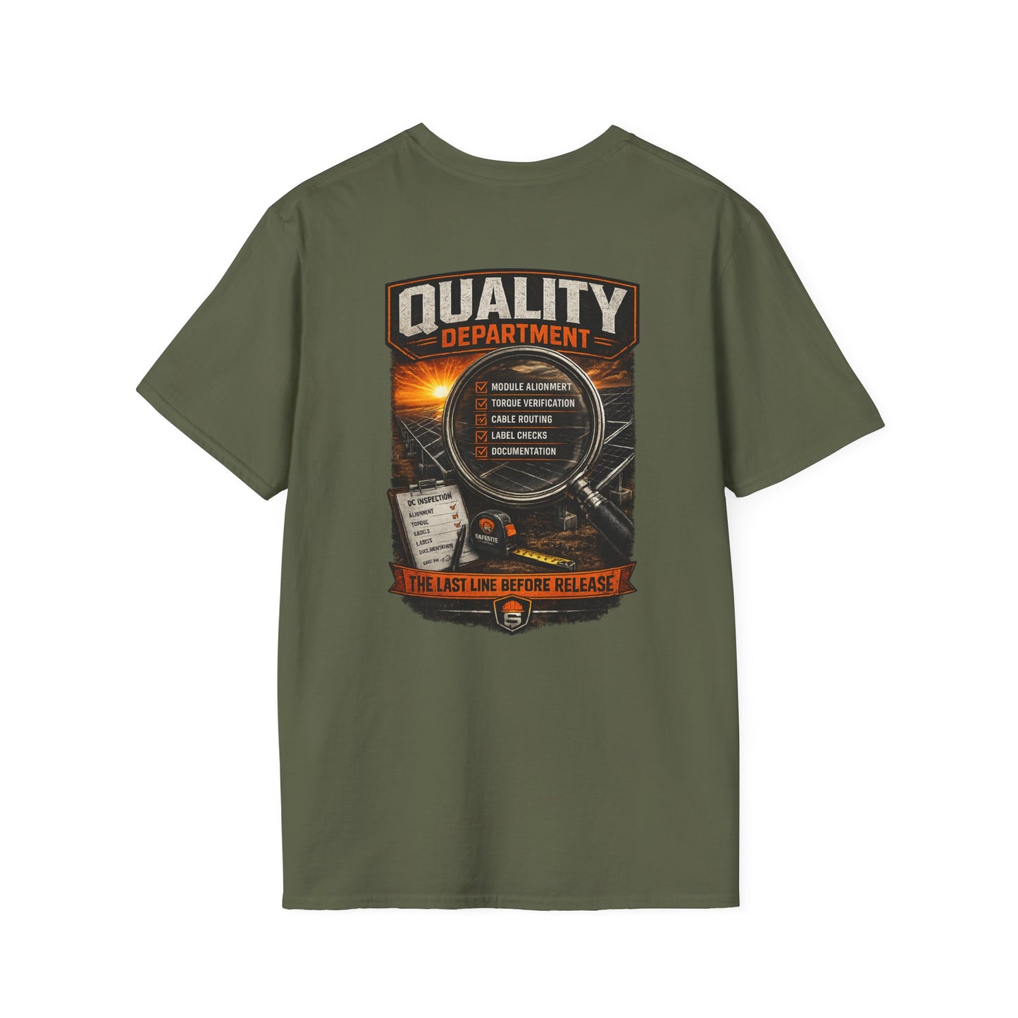 Quality Department T-Shirt — The Last Line Before Release Vintage Workwear Tee