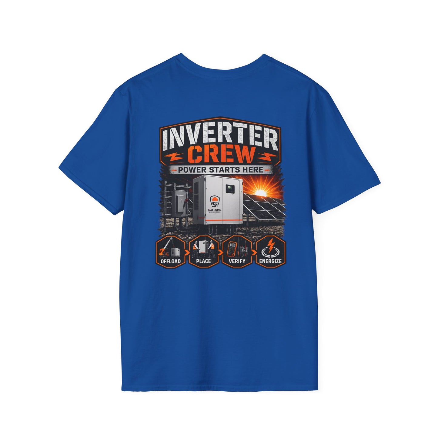 Inverter Crew T-Shirt — Power Starts Here Solar Technician Shirt