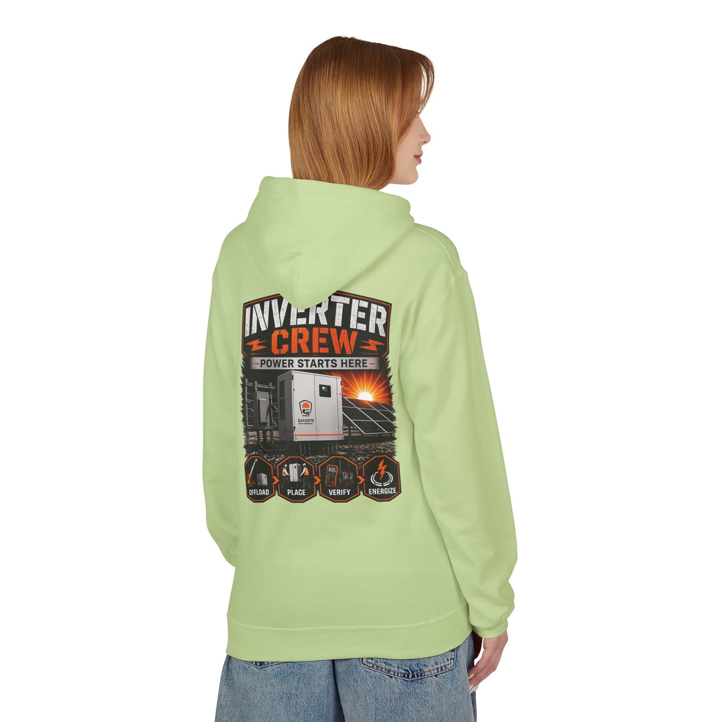 Inverter Crew Hoodie — Power Starts Here Solar Technician Pullover