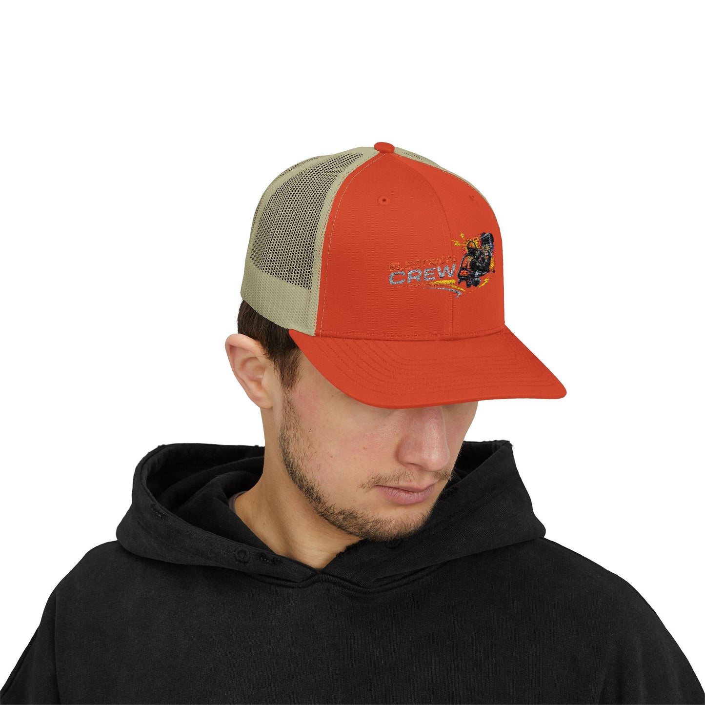 Burning Electrical Crew Snapback Trucker Cap