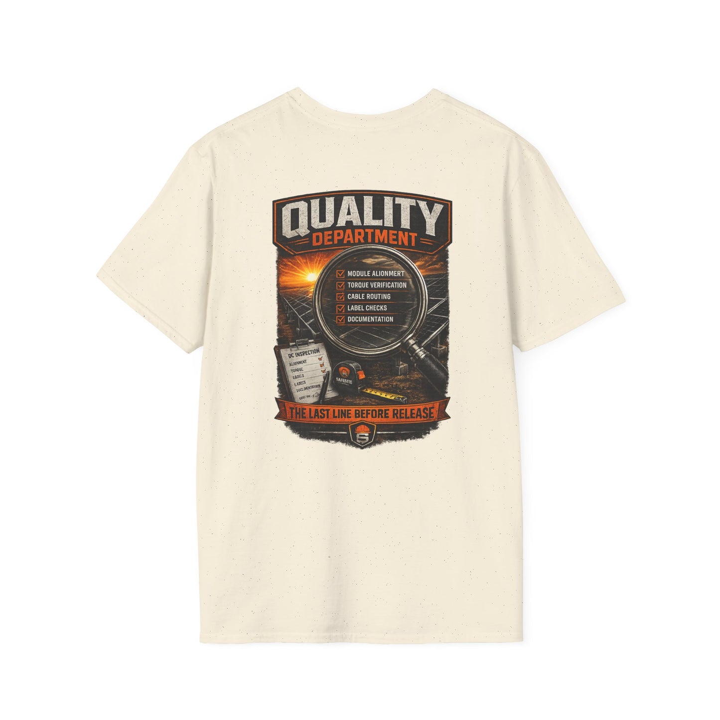 Quality Department T-Shirt — The Last Line Before Release Vintage Workwear Tee
