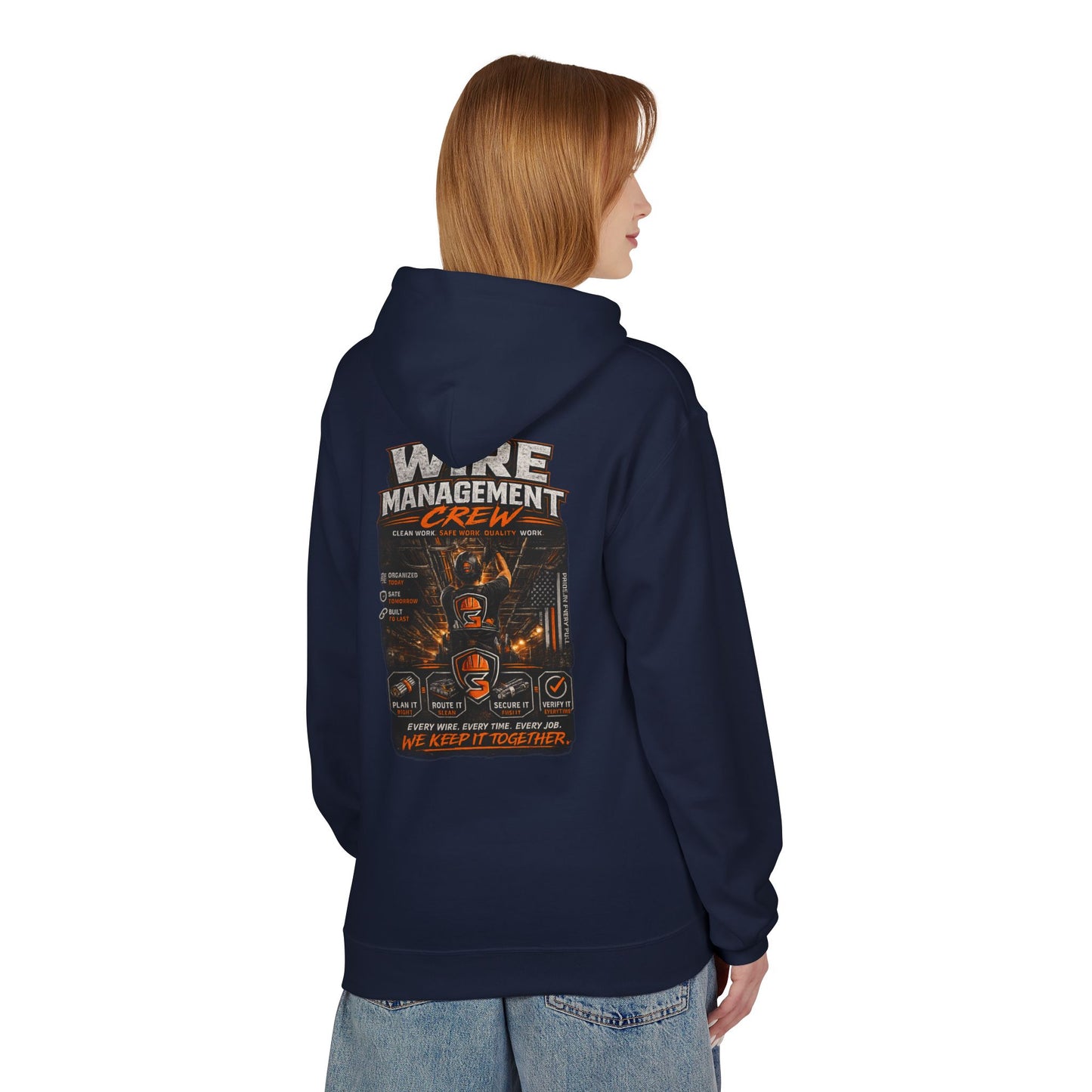 Wine Management Crew Hoodie — Funny Wine Lover Graphic Pullover