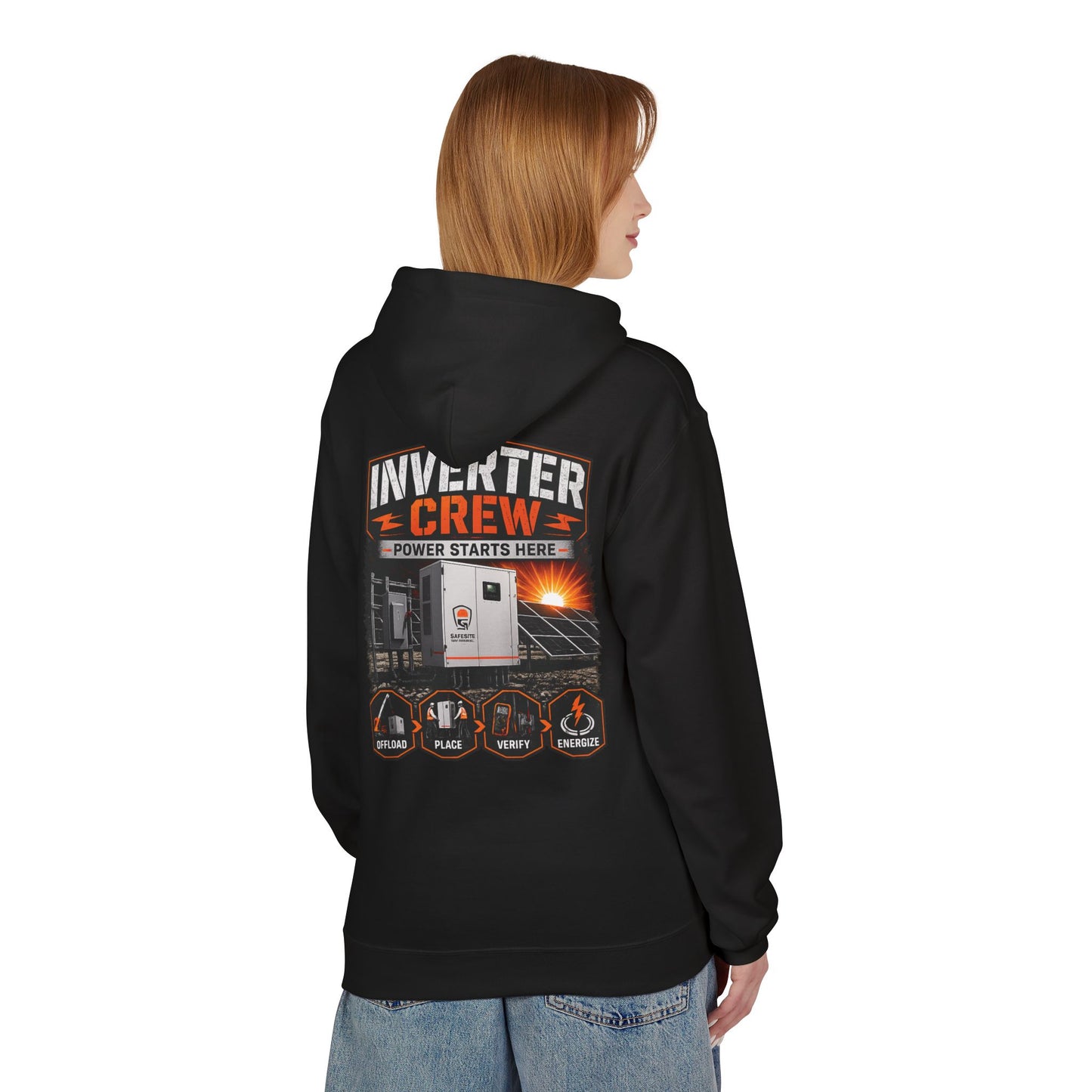 Inverter Crew Hoodie — Power Starts Here Solar Technician Pullover
