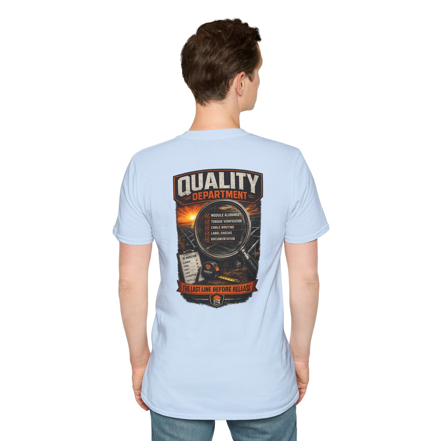 Quality Department T-Shirt — The Last Line Before Release Vintage Workwear Tee
