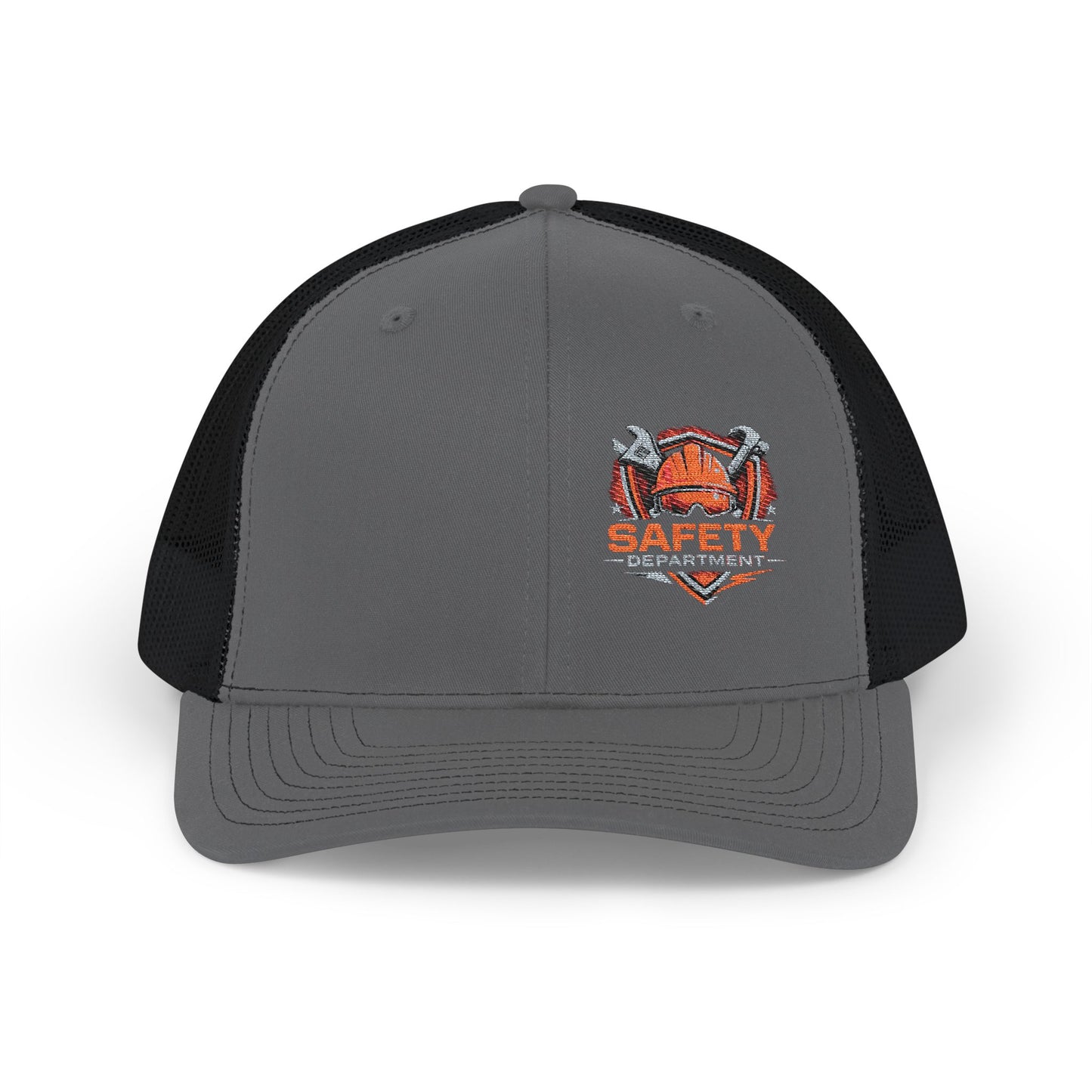 Safety Department Trucker Cap - Fire Helmet Patch Snapback