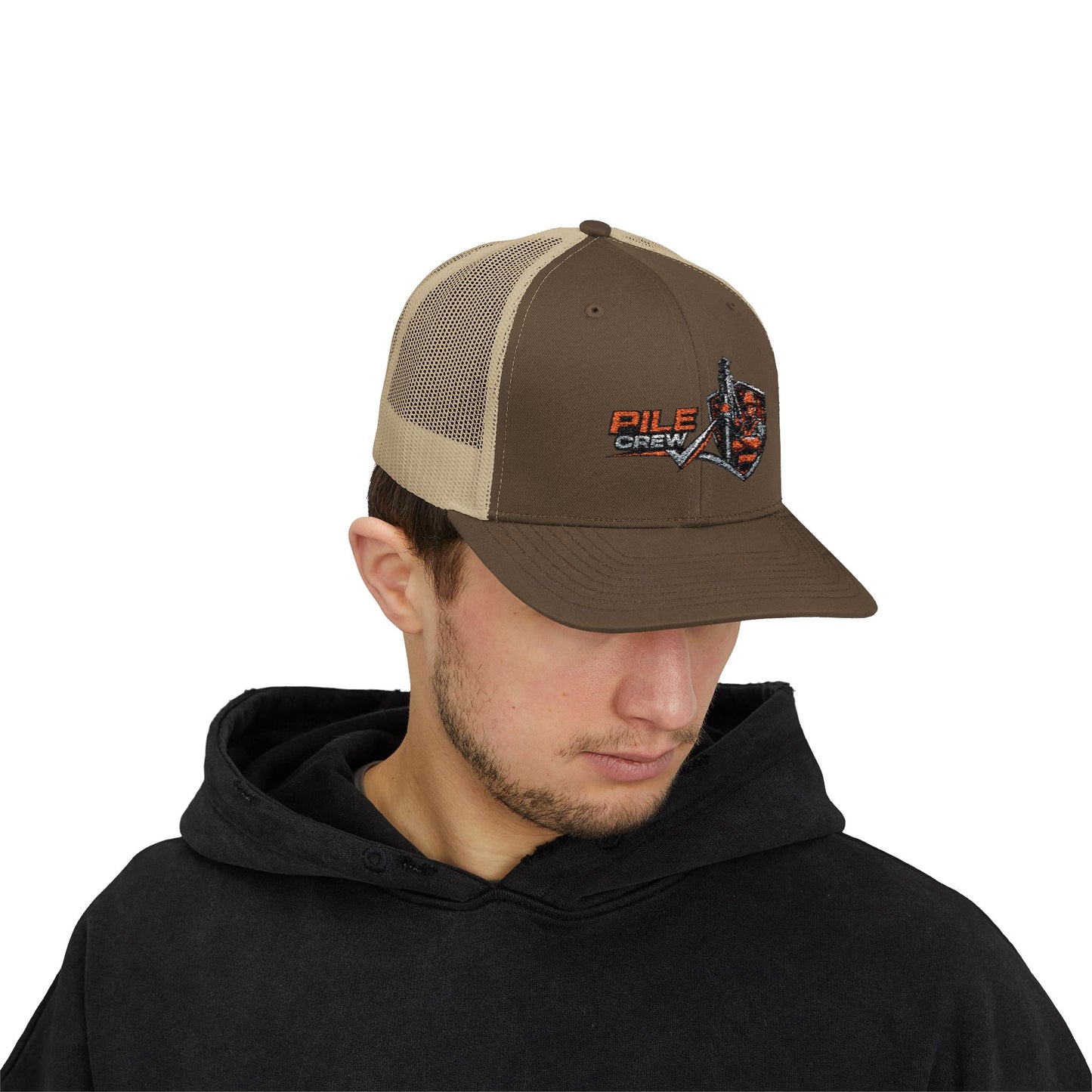 Vintage Pile Crew Trucker Cap — Fishing Snapback Hat