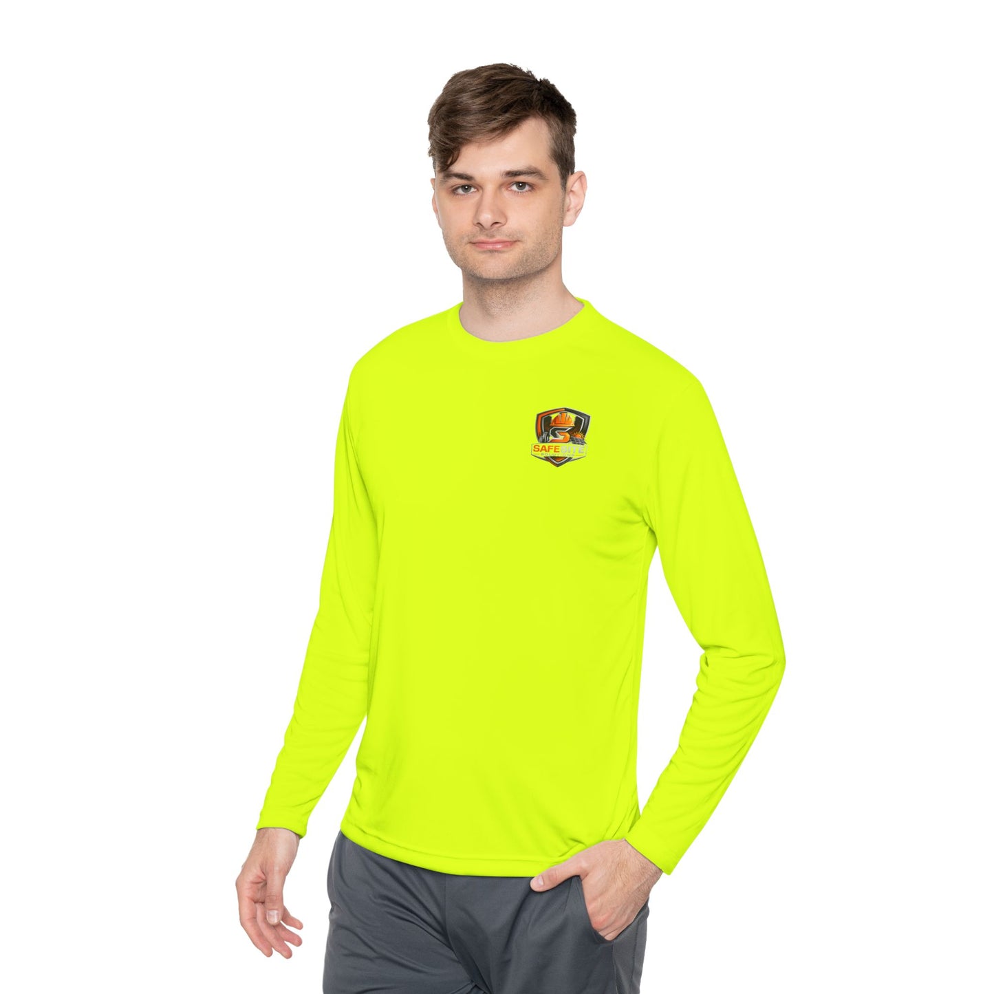 Solar Field Crew Long Sleeve Tee — 'Go Home Safe' Construction Worker Shirt