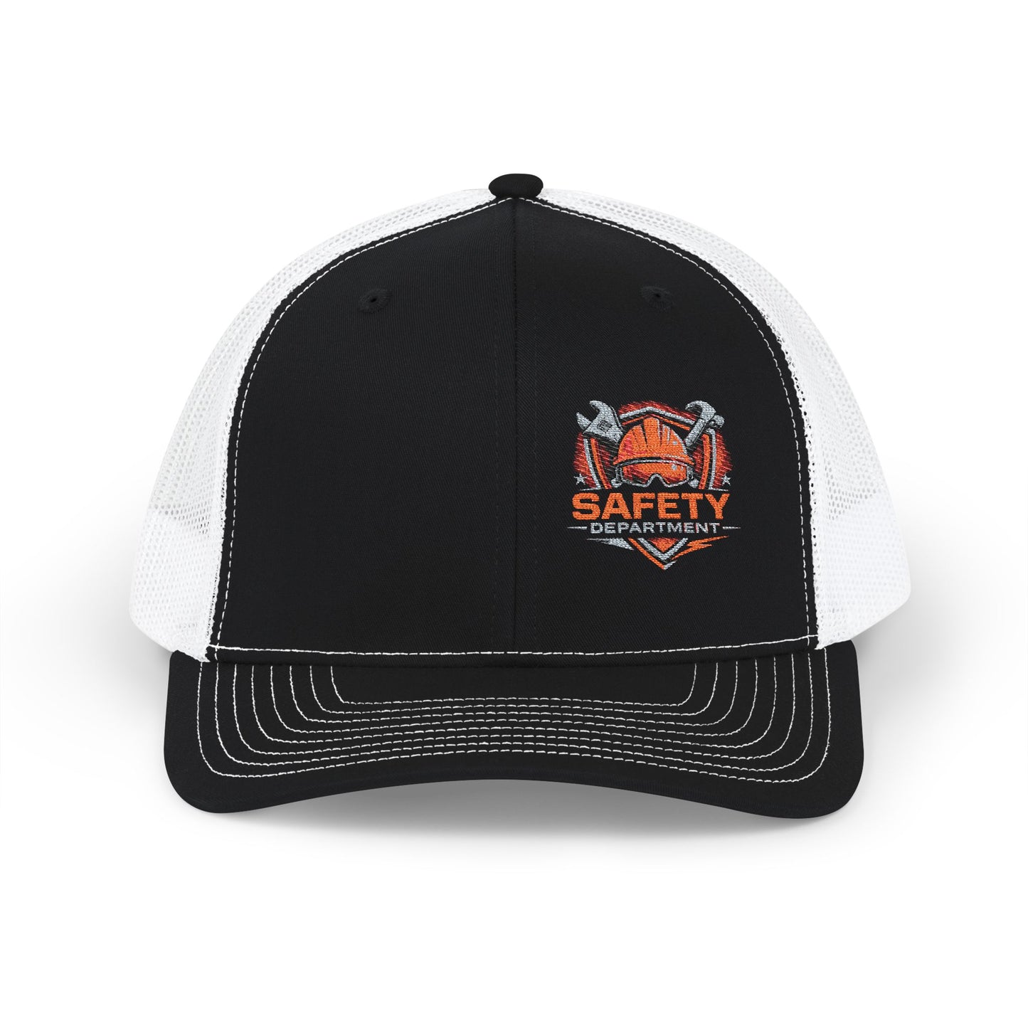 Safety Department Trucker Cap - Fire Helmet Patch Snapback