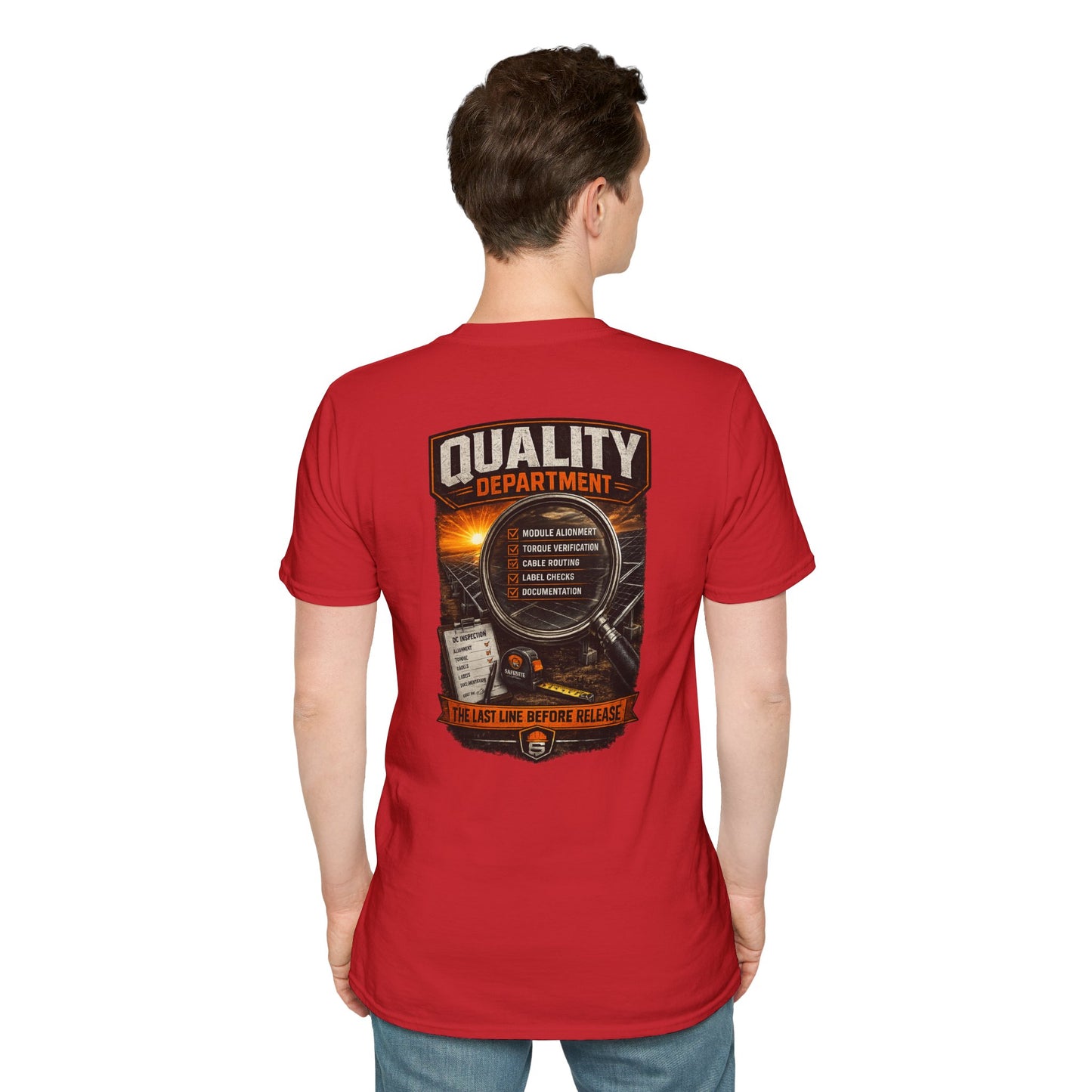 Quality Department T-Shirt — The Last Line Before Release Vintage Workwear Tee