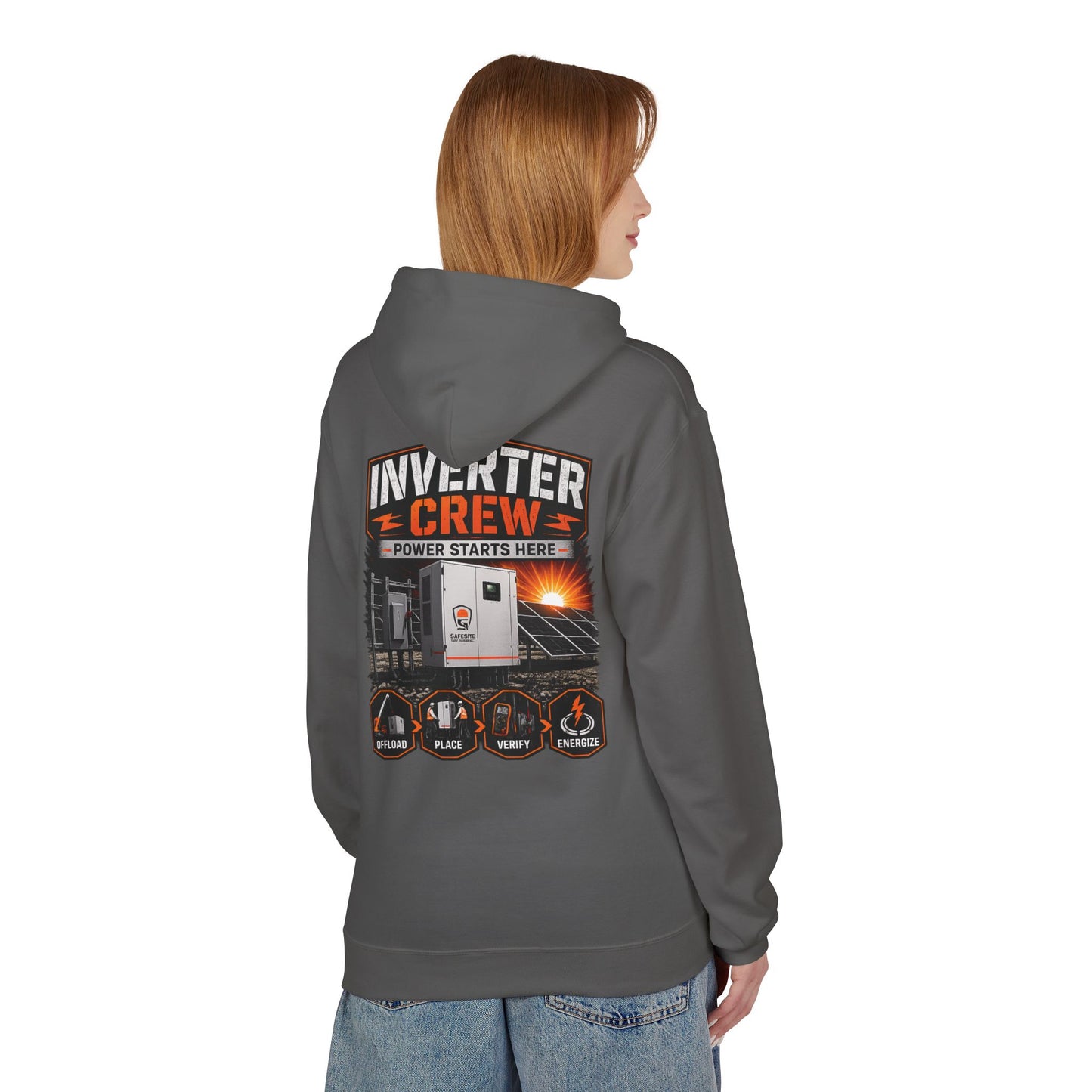 Inverter Crew Hoodie — Power Starts Here Solar Technician Pullover
