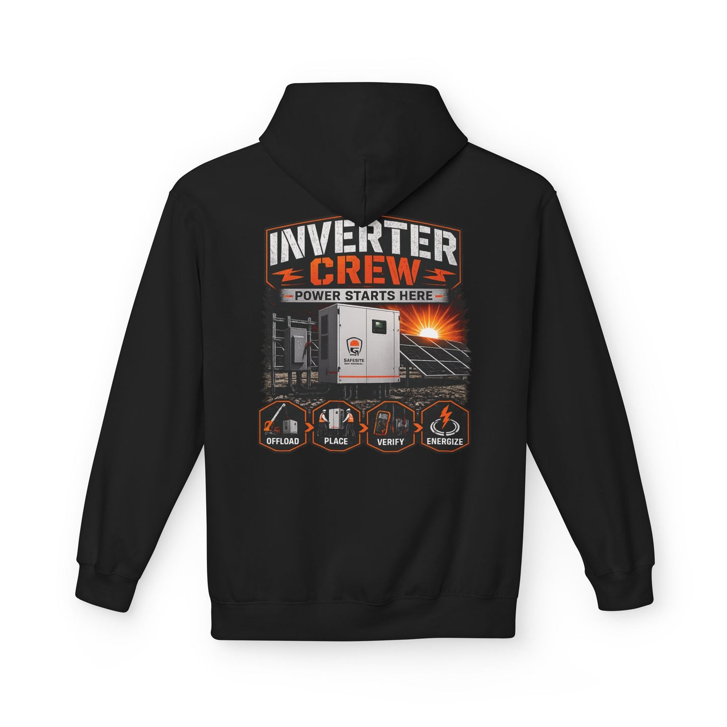 Inverter Crew Hoodie — Power Starts Here Solar Technician Pullover