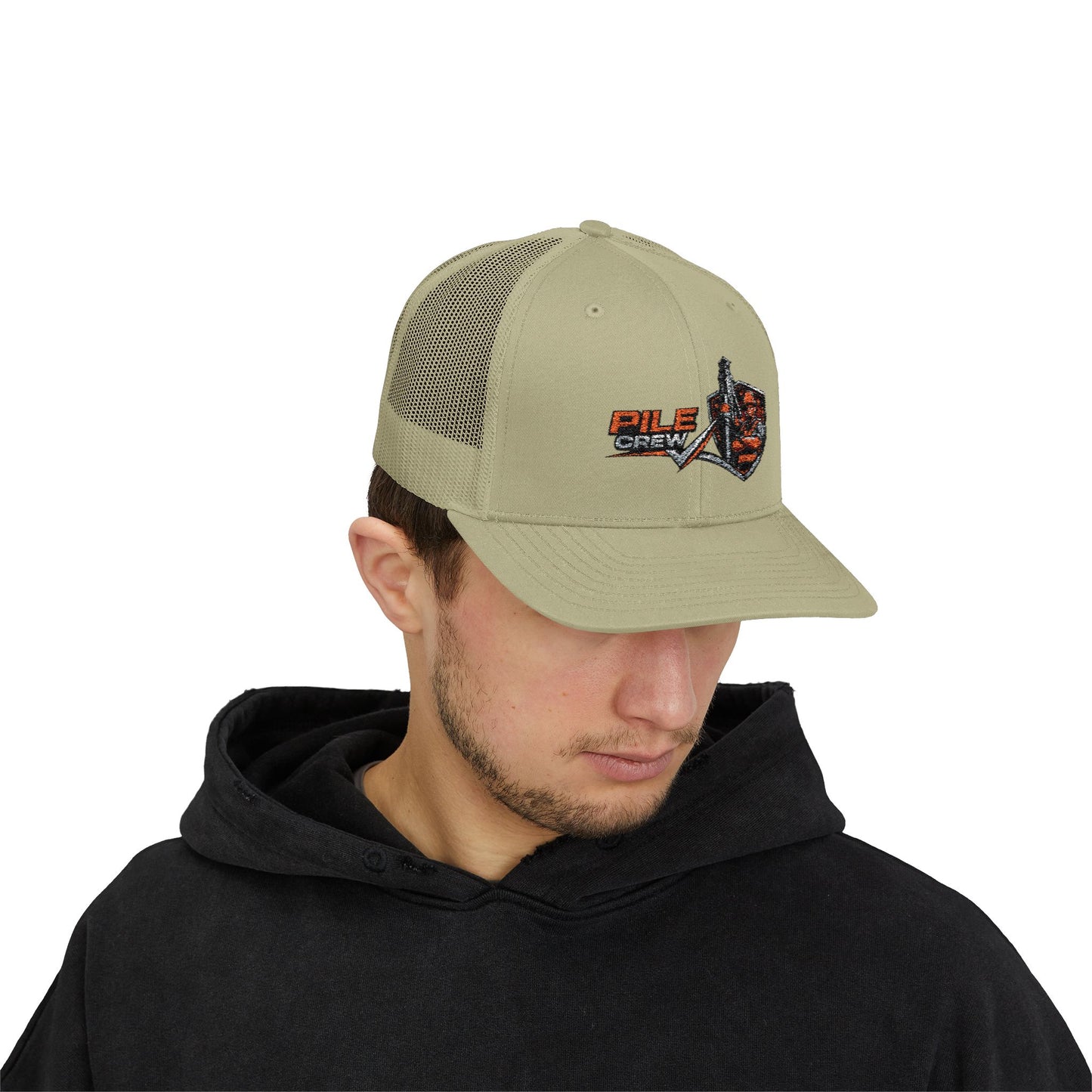 Vintage Pile Crew Trucker Cap — Fishing Snapback Hat