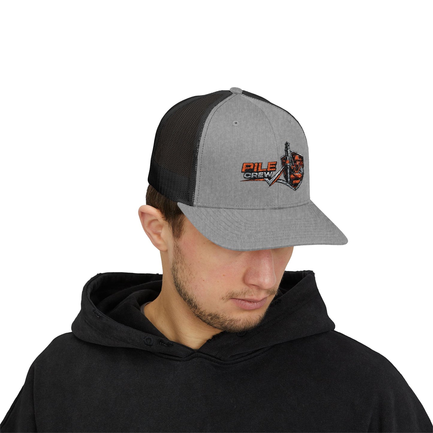 Vintage Pile Crew Trucker Cap — Fishing Snapback Hat