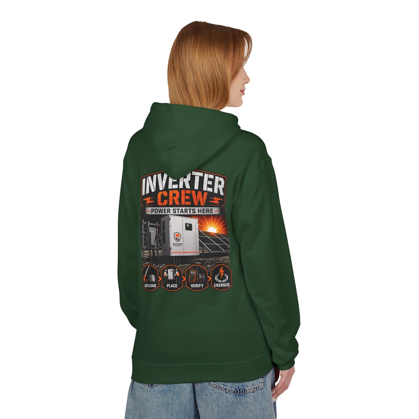 Inverter Crew Hoodie — Power Starts Here Solar Technician Pullover