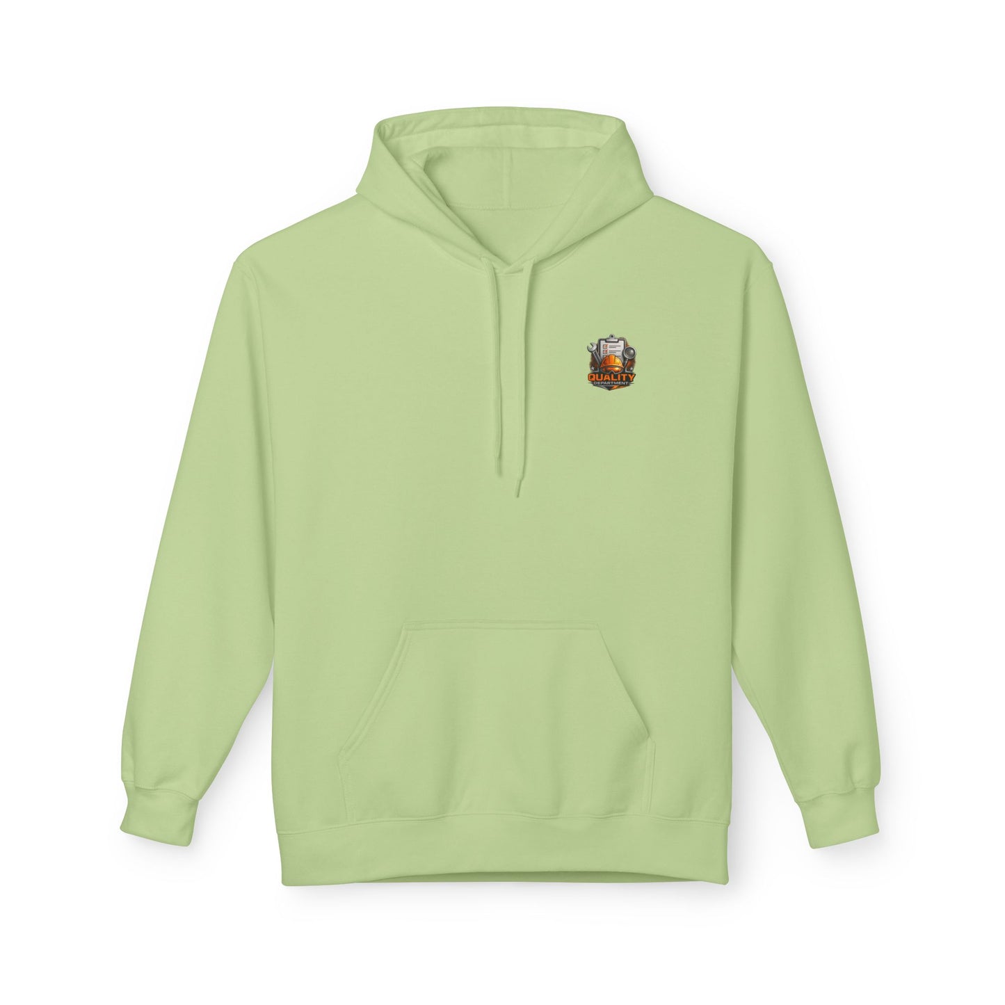 Quality Department Hoodie — Vintage Mechanic Crewneck with 'Quality Department' Emblem