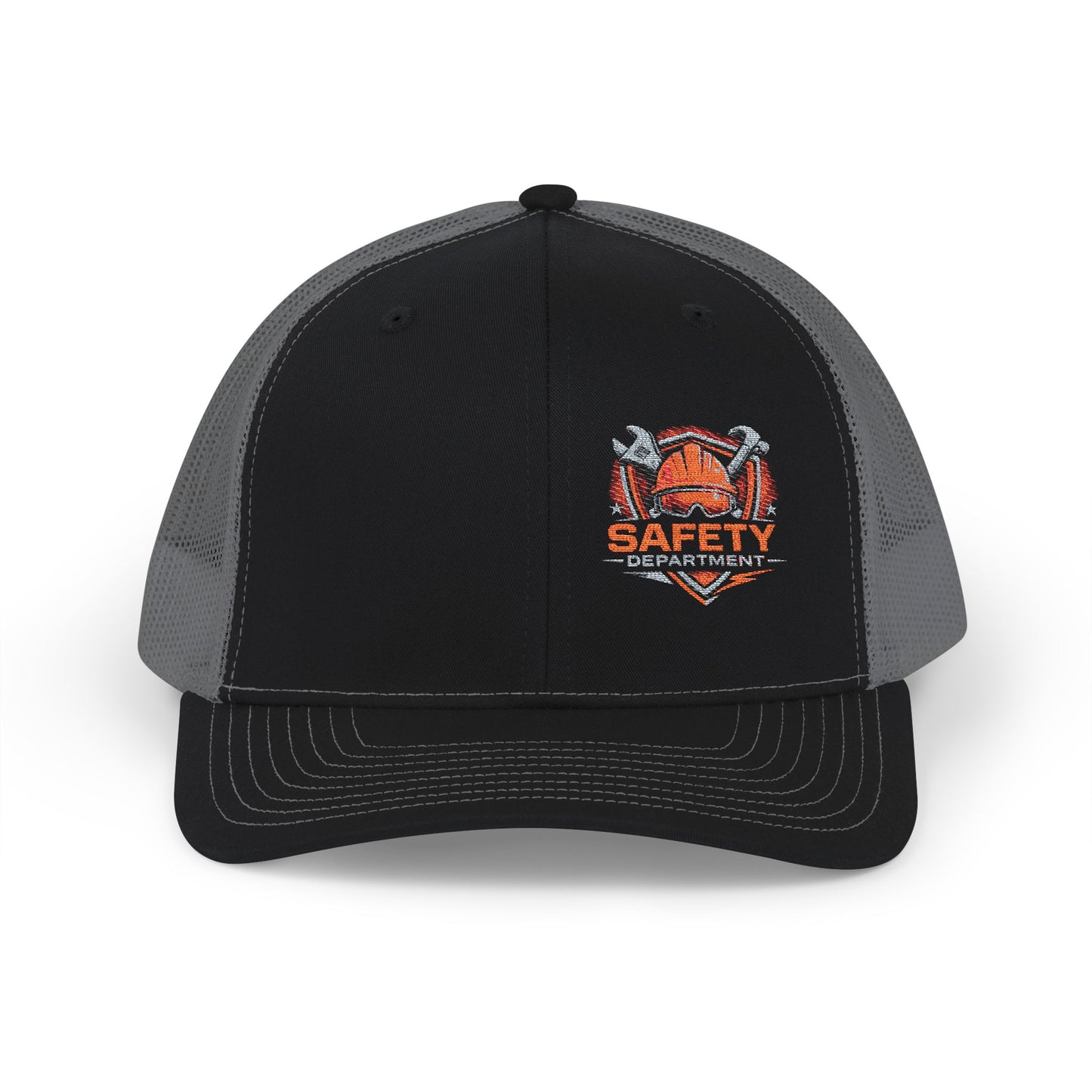 Safety Department Trucker Cap - Fire Helmet Patch Snapback