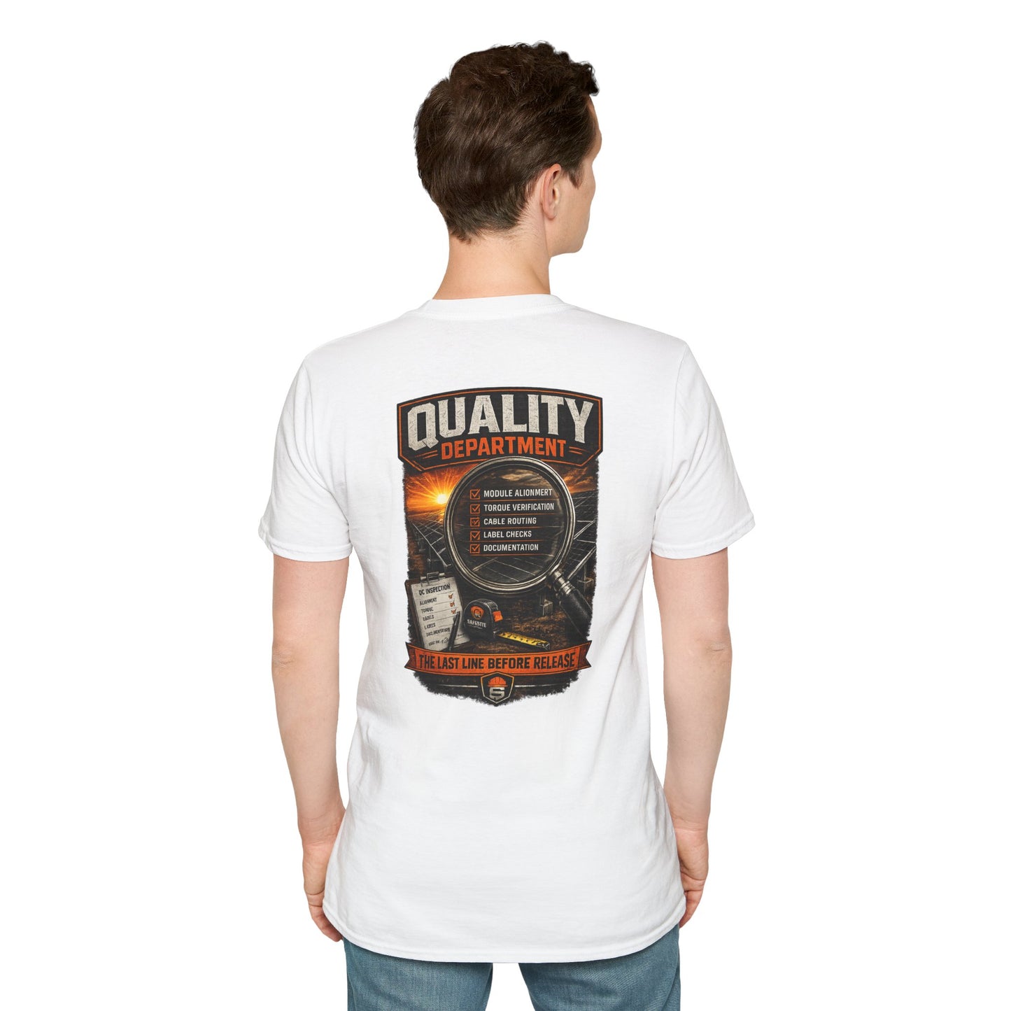 Quality Department T-Shirt — The Last Line Before Release Vintage Workwear Tee
