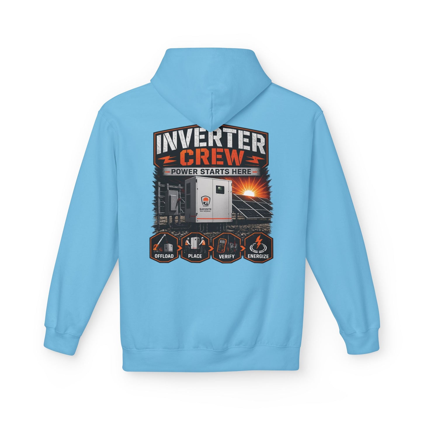 Inverter Crew Hoodie — Power Starts Here Solar Technician Pullover