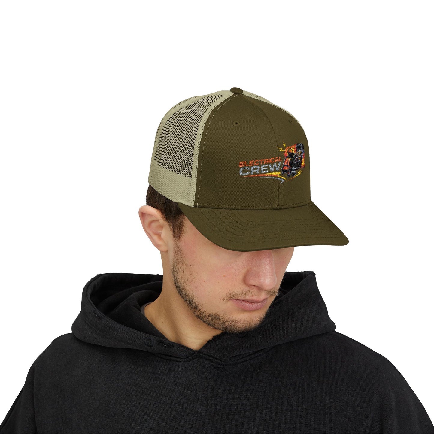 Burning Electrical Crew Snapback Trucker Cap