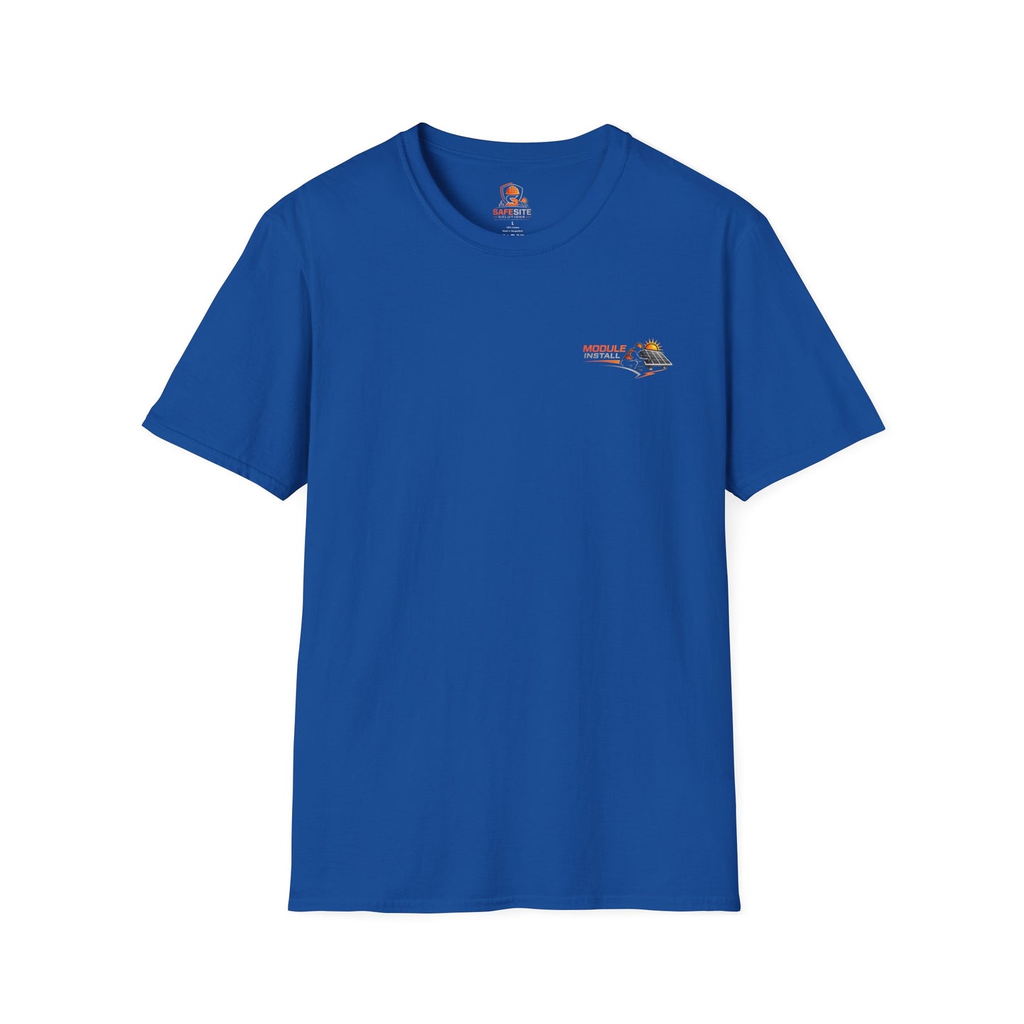 Module Install Crew T‑Shirt — "Module Install: Set, Align, Clamp, Verify" Safety Tee