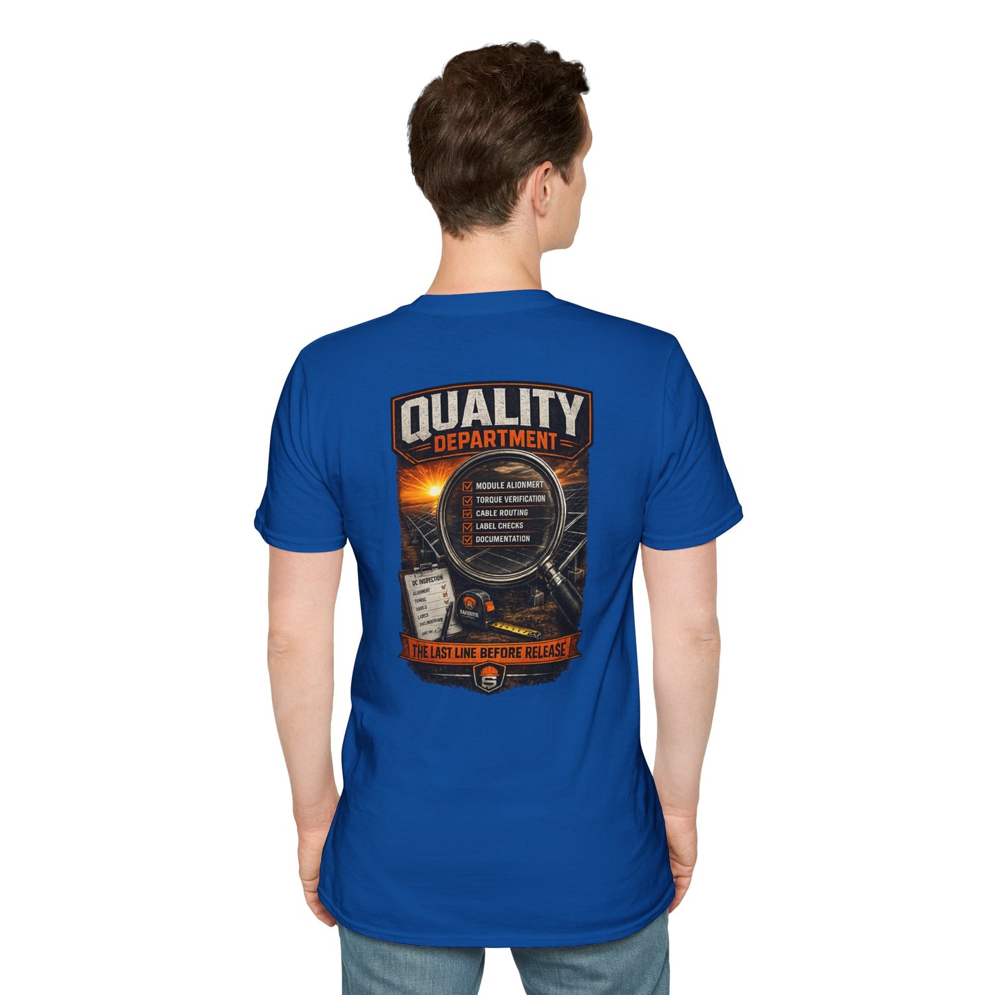 Quality Department T-Shirt — The Last Line Before Release Vintage Workwear Tee