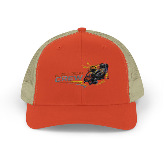 Burning Electrical Crew Snapback Trucker Cap