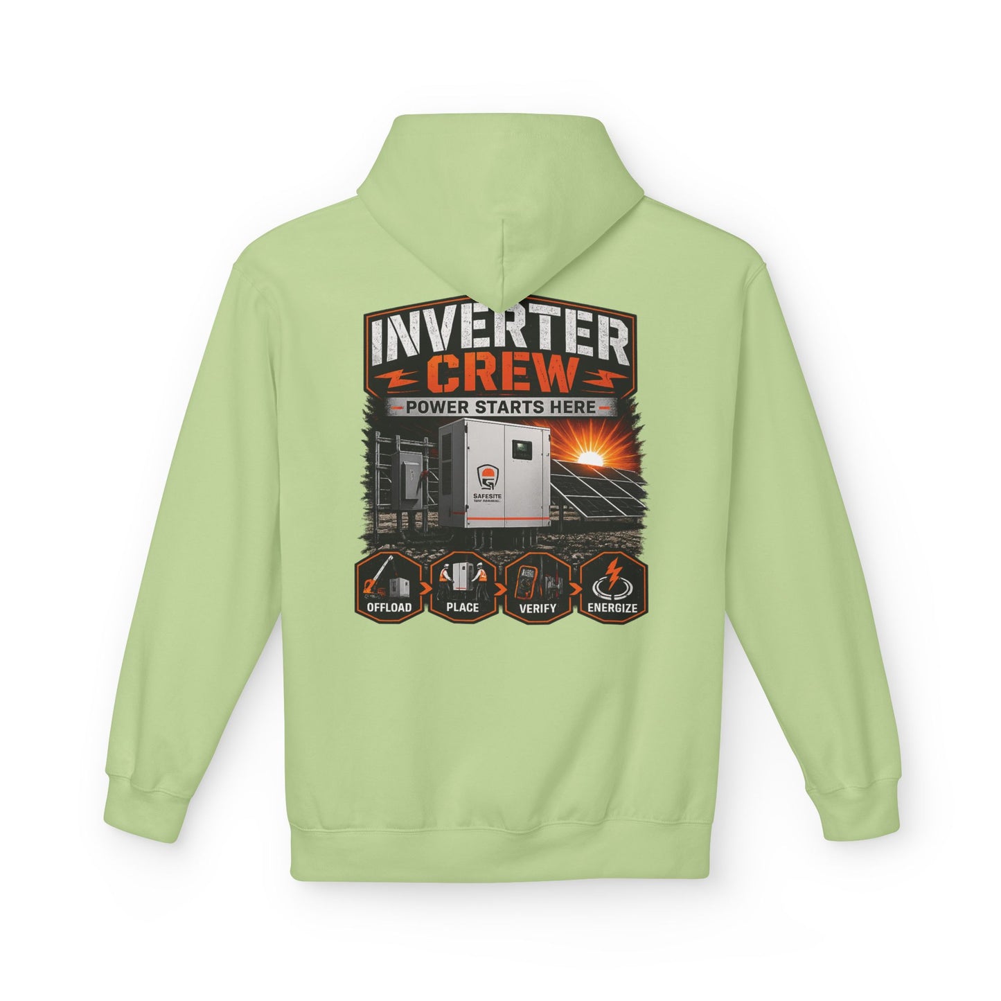 Inverter Crew Hoodie — Power Starts Here Solar Technician Pullover