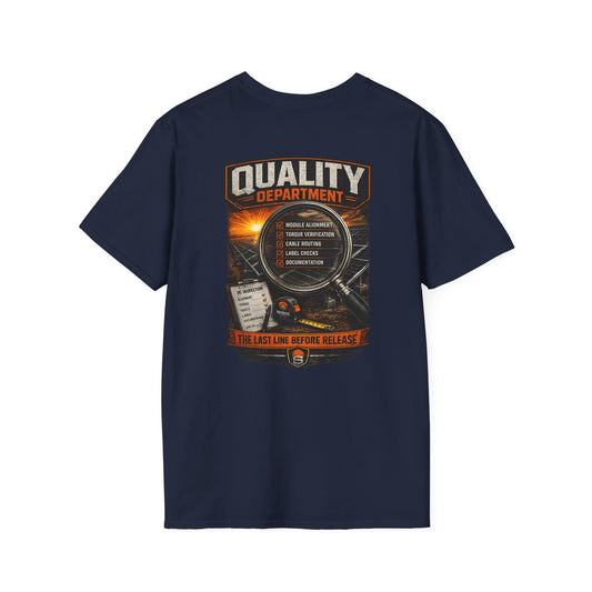 Quality Department T-Shirt — The Last Line Before Release Vintage Workwear Tee