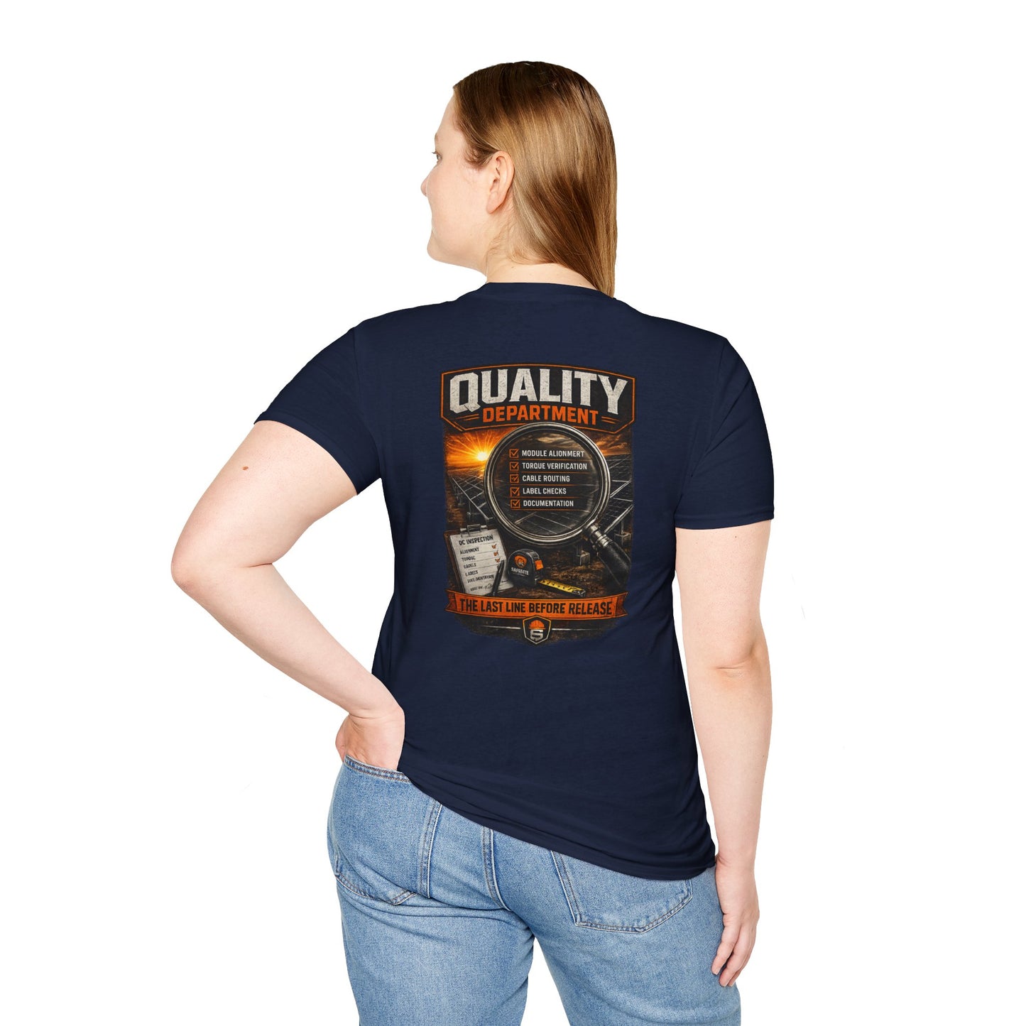 Quality Department T-Shirt — The Last Line Before Release Vintage Workwear Tee