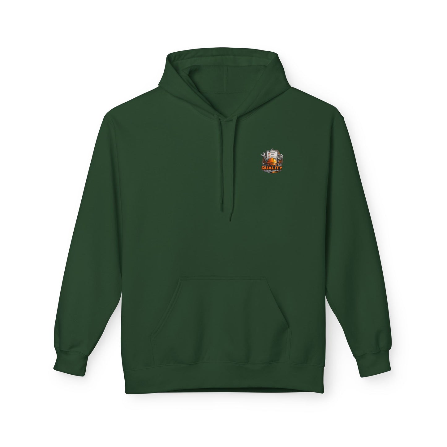Quality Department Hoodie — Vintage Mechanic Crewneck with 'Quality Department' Emblem