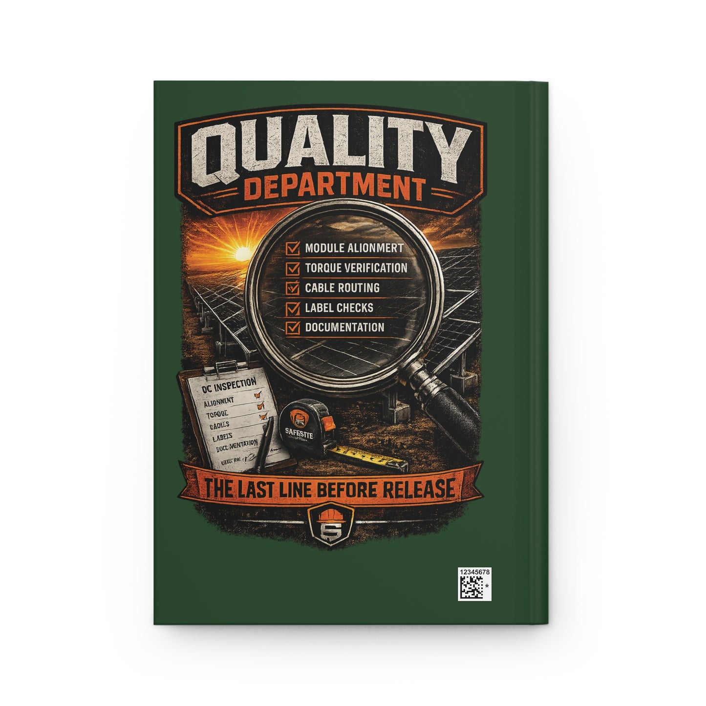 Quality Department Hardcover Journal — "The Last Line Before Release" Engineering Inspection Notebook