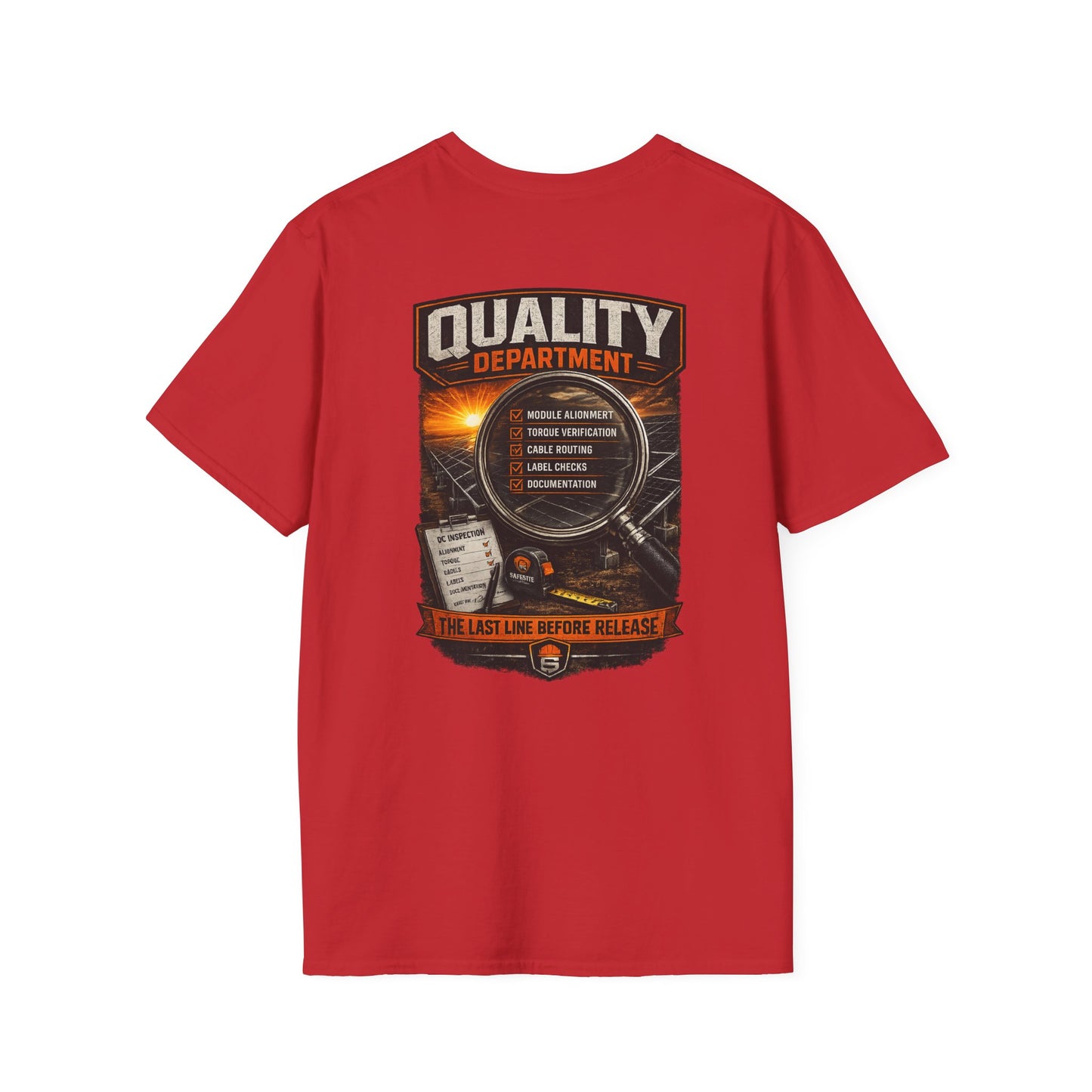 Quality Department T-Shirt — The Last Line Before Release Vintage Workwear Tee