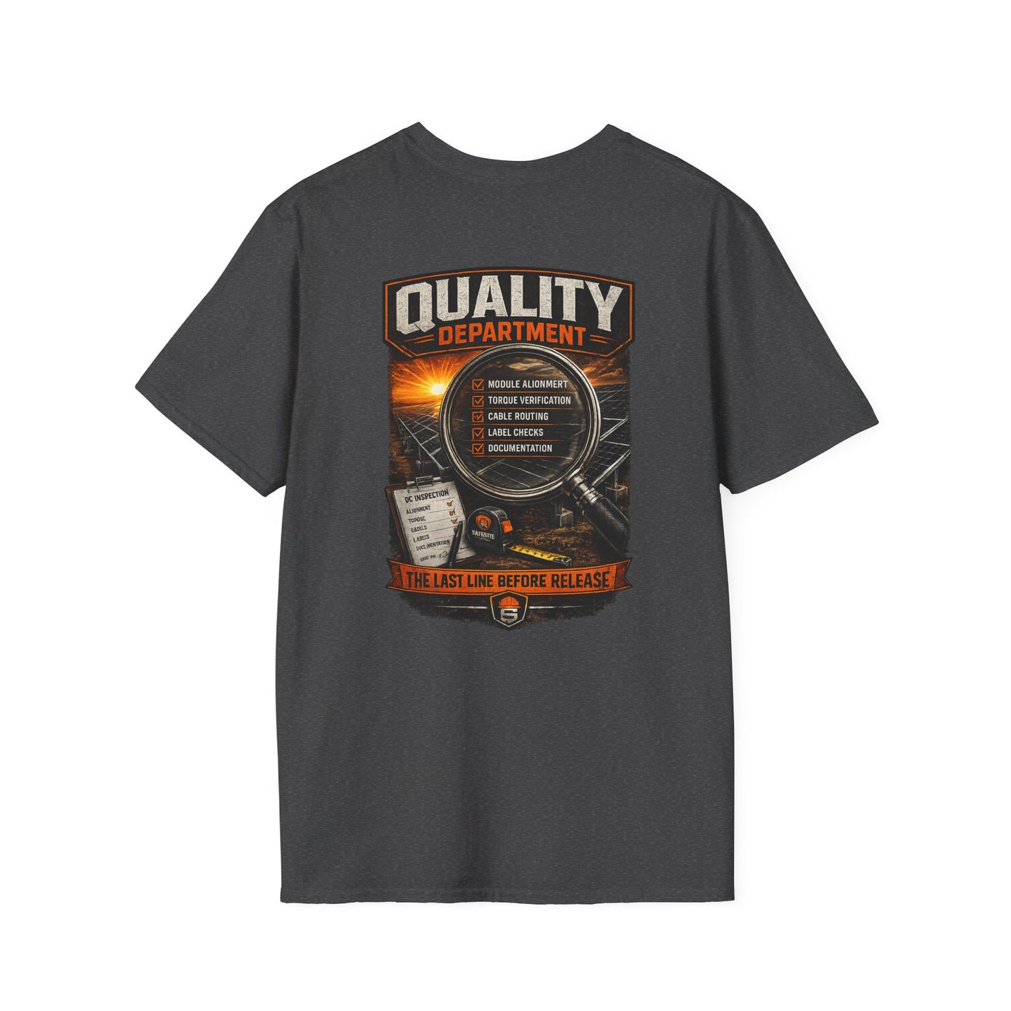 Quality Department T-Shirt — The Last Line Before Release Vintage Workwear Tee