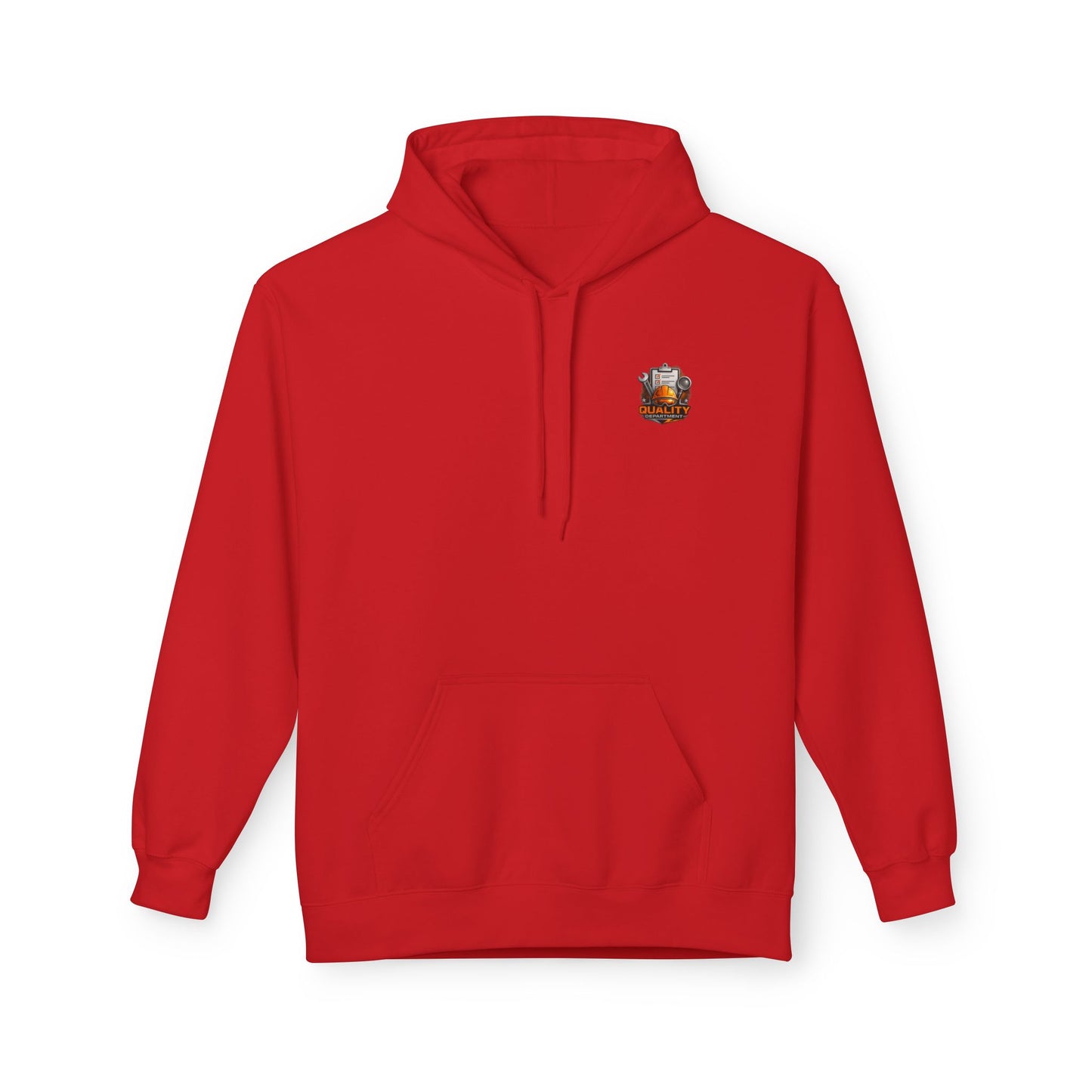Quality Department Hoodie — Vintage Mechanic Crewneck with 'Quality Department' Emblem