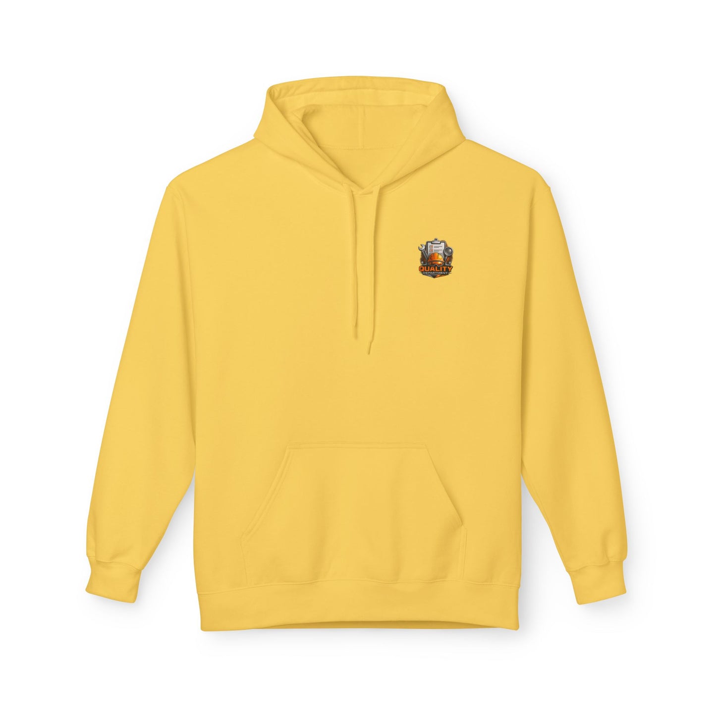 Quality Department Hoodie — Vintage Mechanic Crewneck with 'Quality Department' Emblem