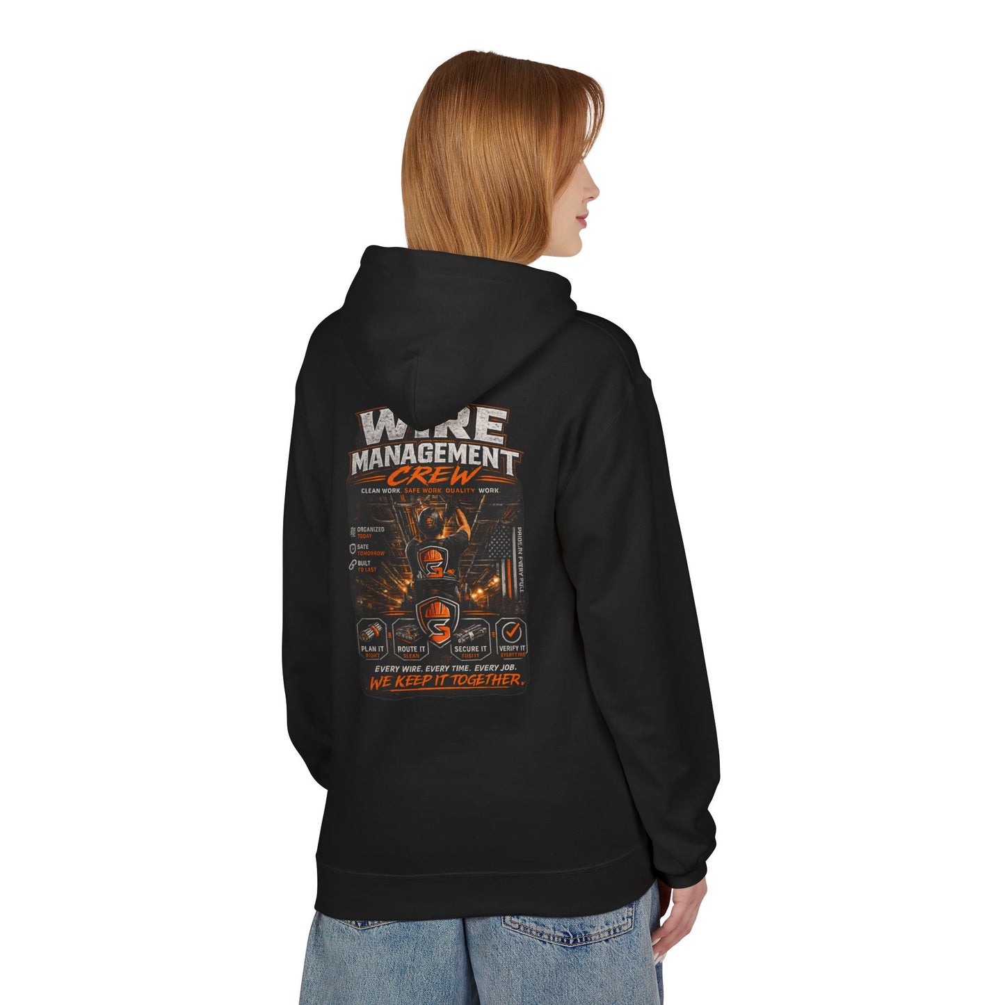 Wine Management Crew Hoodie — Funny Wine Lover Graphic Pullover