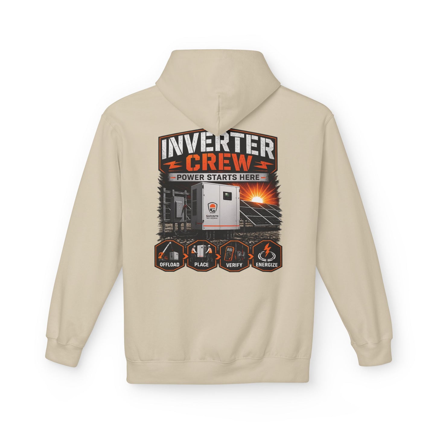 Inverter Crew Hoodie — Power Starts Here Solar Technician Pullover