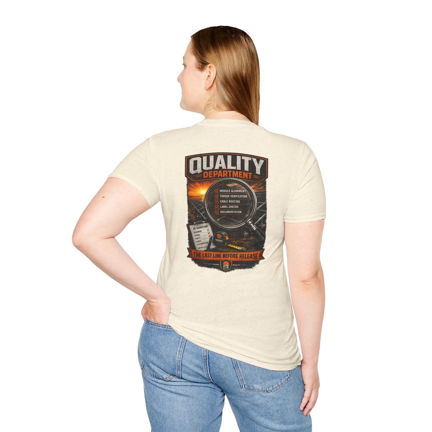 Quality Department T-Shirt — The Last Line Before Release Vintage Workwear Tee