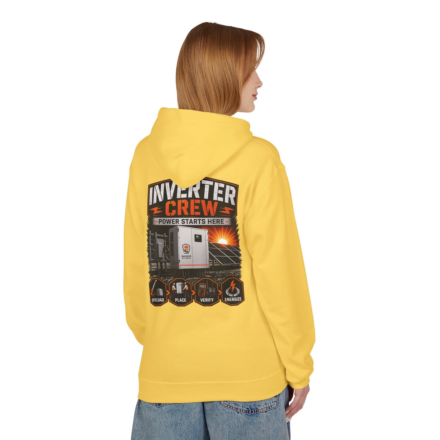 Inverter Crew Hoodie — Power Starts Here Solar Technician Pullover