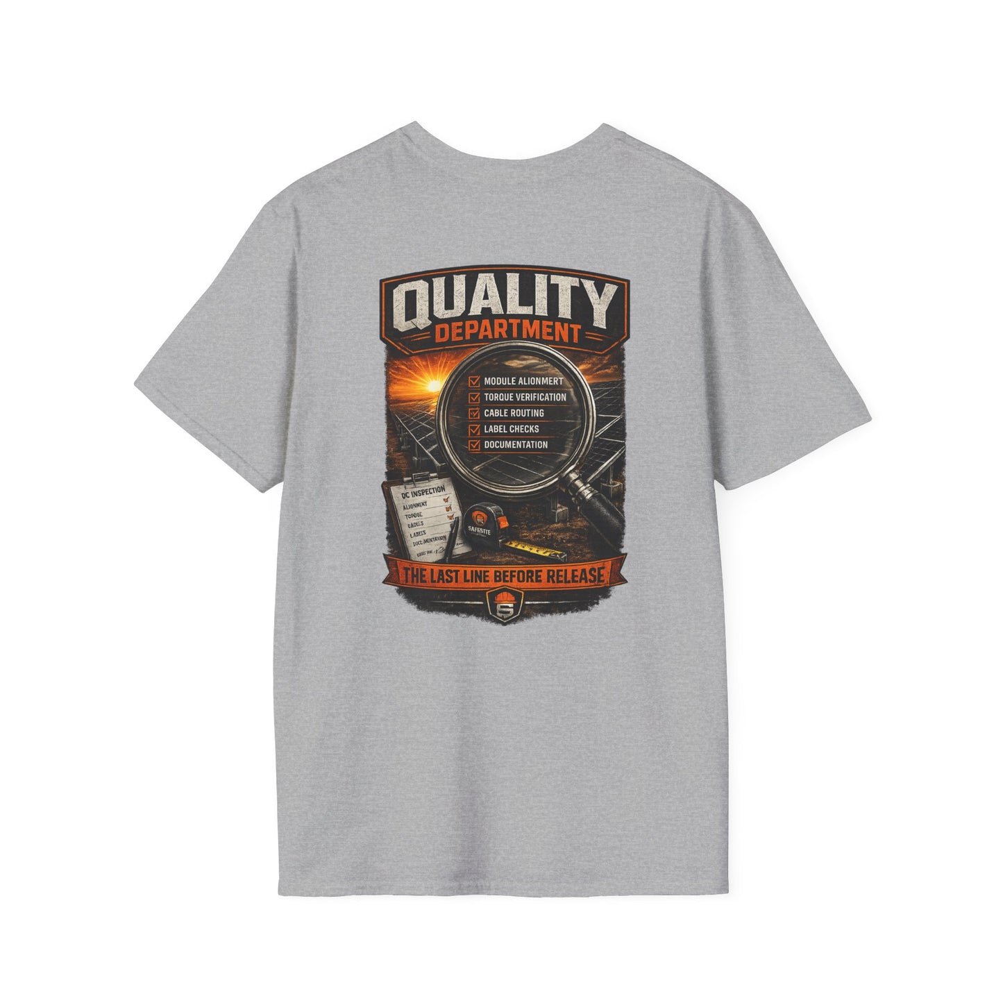 Quality Department T-Shirt — The Last Line Before Release Vintage Workwear Tee