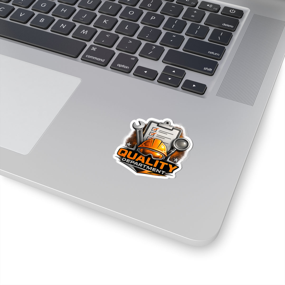 Quality Department Construction Helmet Sticker — Industrial Safety & Inspection Kiss-Cut Sticker