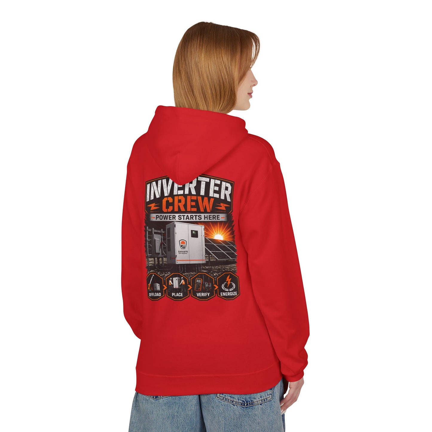 Inverter Crew Hoodie — Power Starts Here Solar Technician Pullover