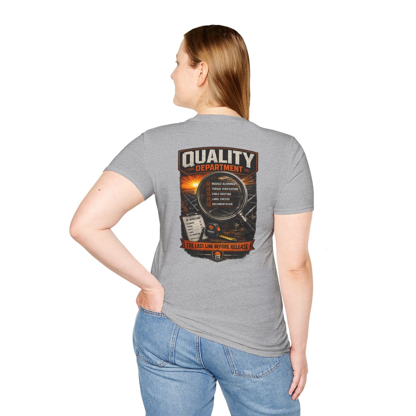Quality Department T-Shirt — The Last Line Before Release Vintage Workwear Tee
