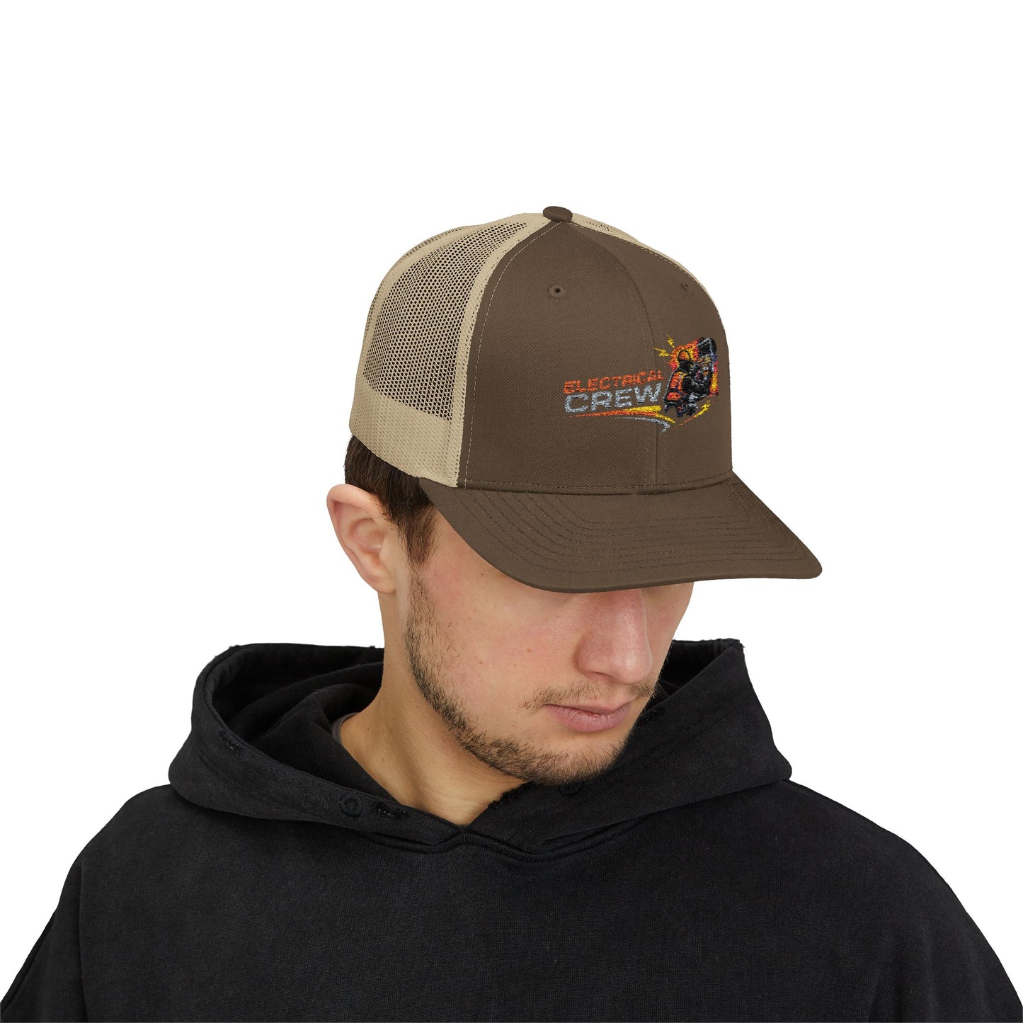 Burning Electrical Crew Snapback Trucker Cap