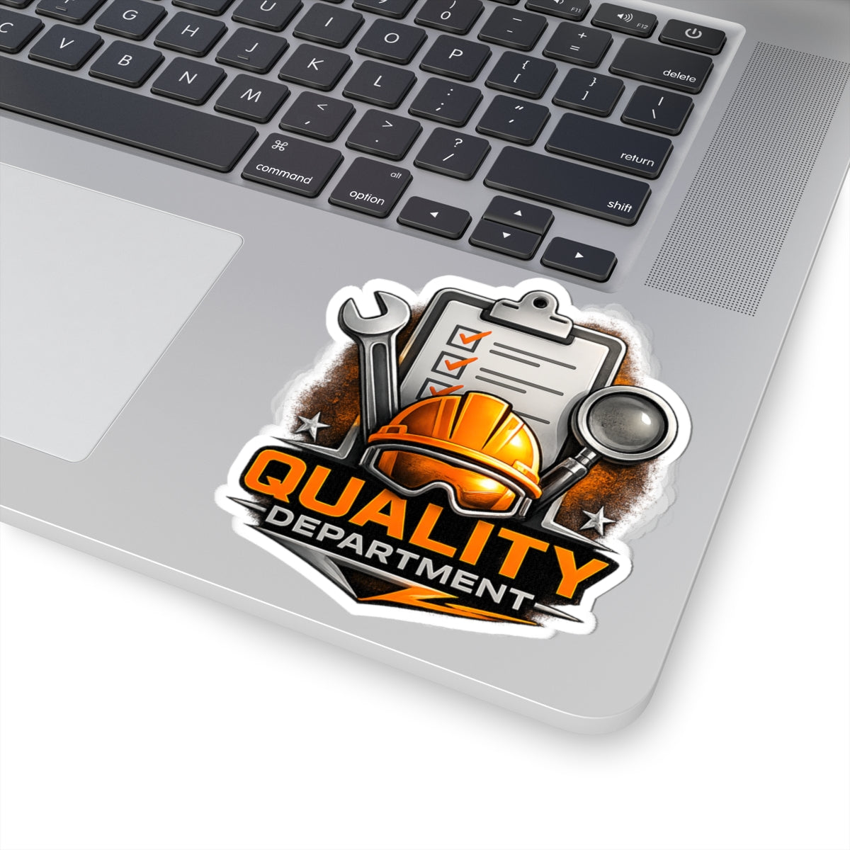 Quality Department Construction Helmet Sticker — Industrial Safety & Inspection Kiss-Cut Sticker
