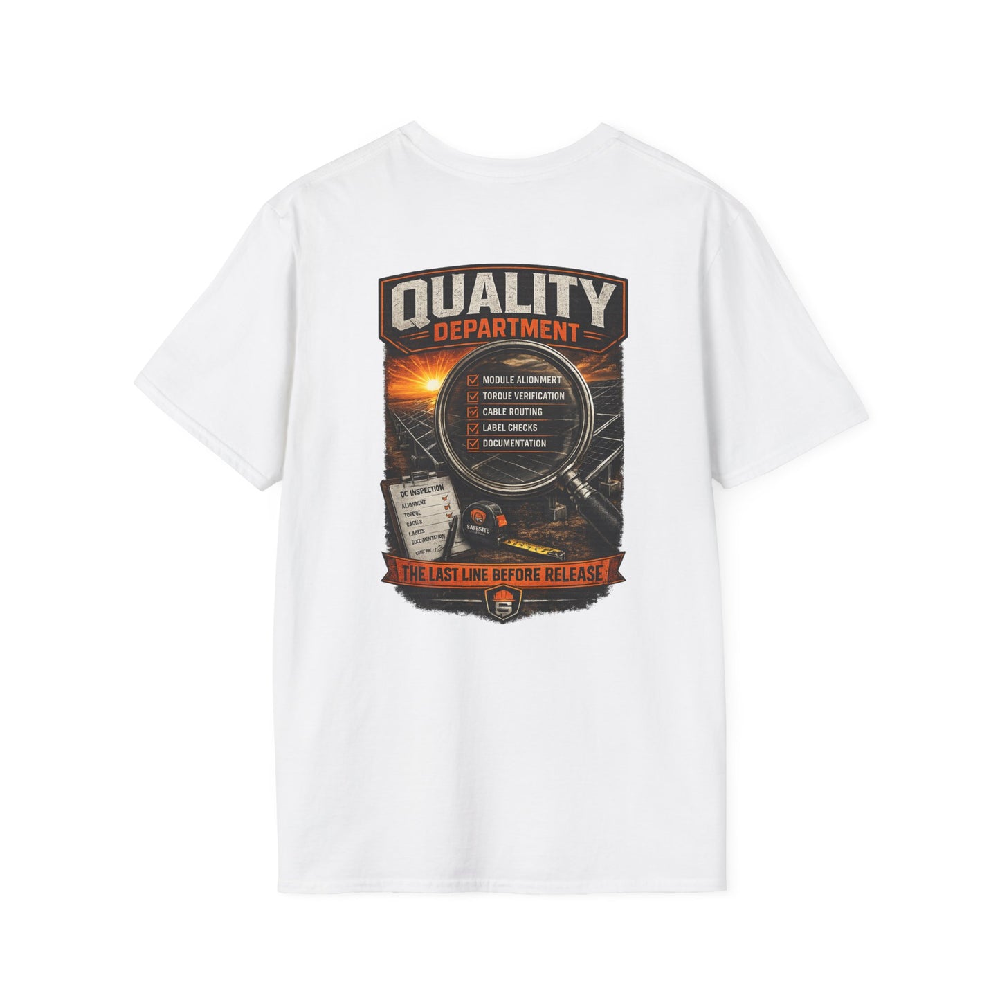 Quality Department T-Shirt — The Last Line Before Release Vintage Workwear Tee